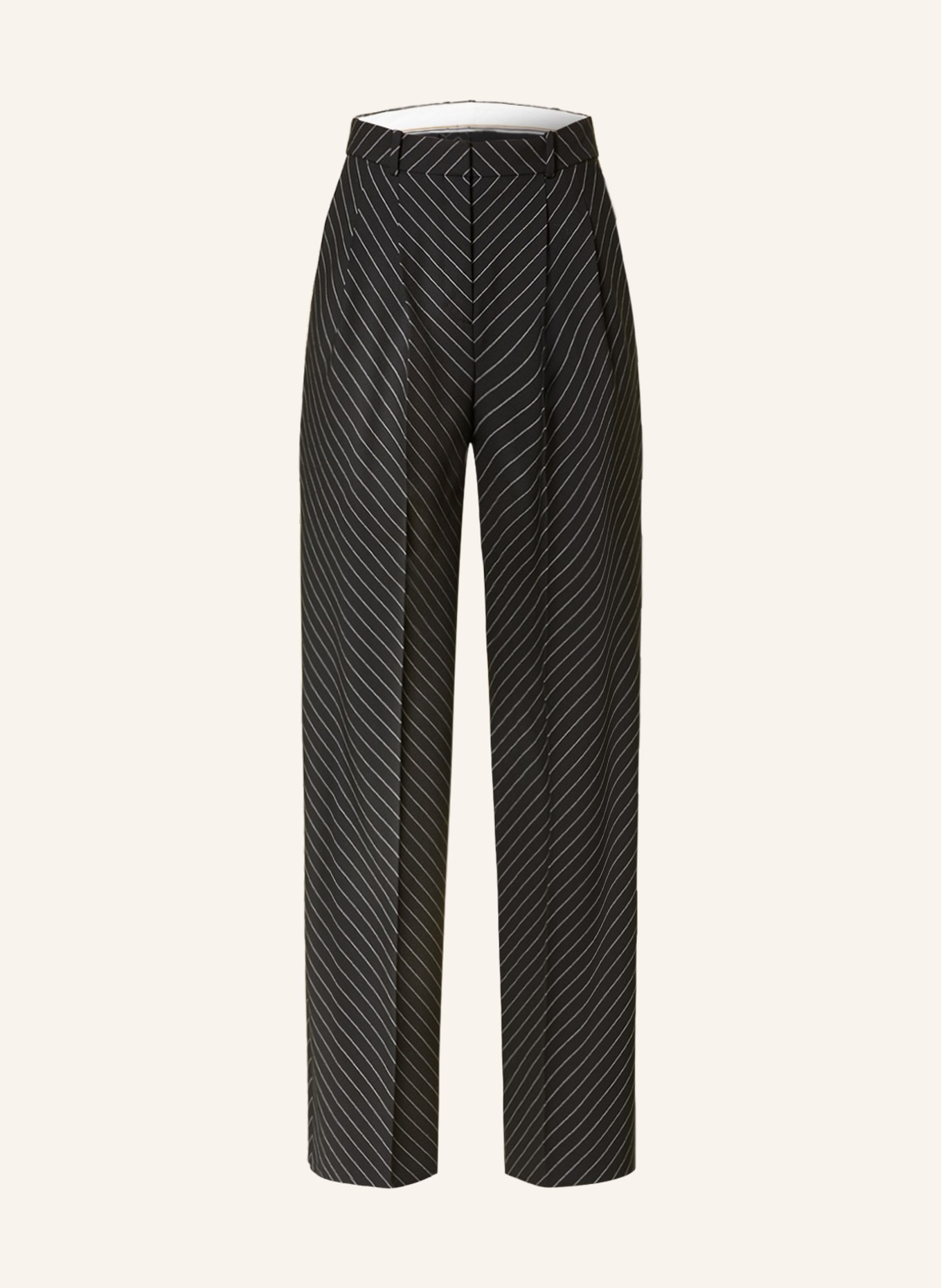 BOSS Wide leg trousers TAKUA, Color: BLACK/ WHITE (Image 1)