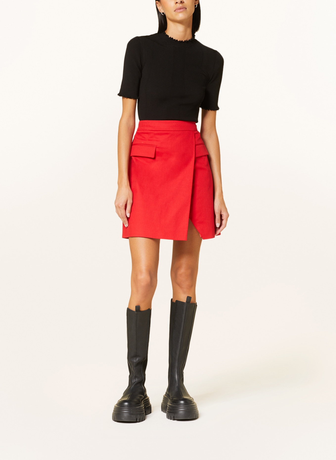 HUGO Skirt RINUSA in wrap look, Color: RED (Image 2)