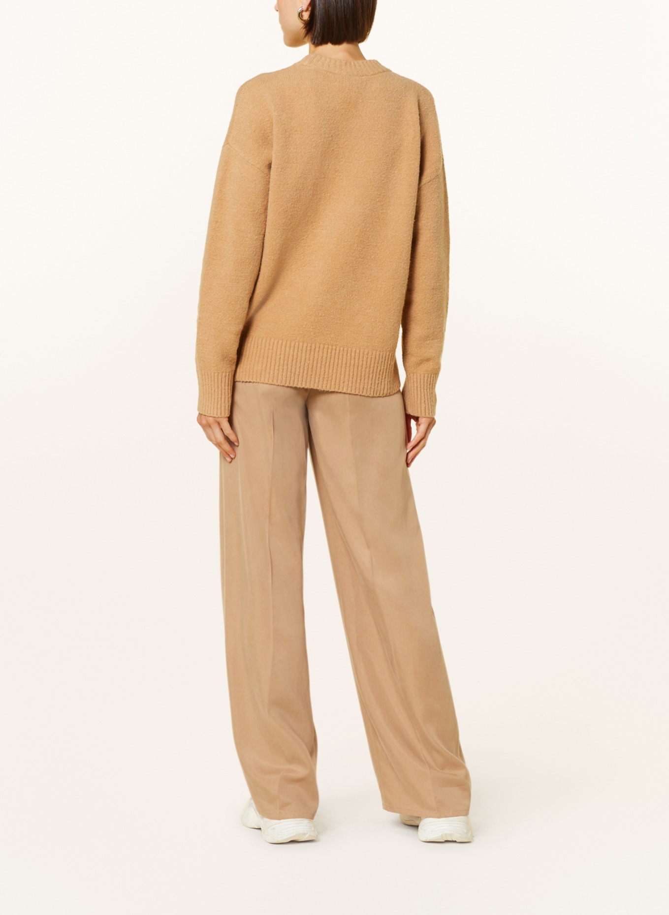 HUGO Oversized sweater SMEGINI, Color: BEIGE (Image 3)