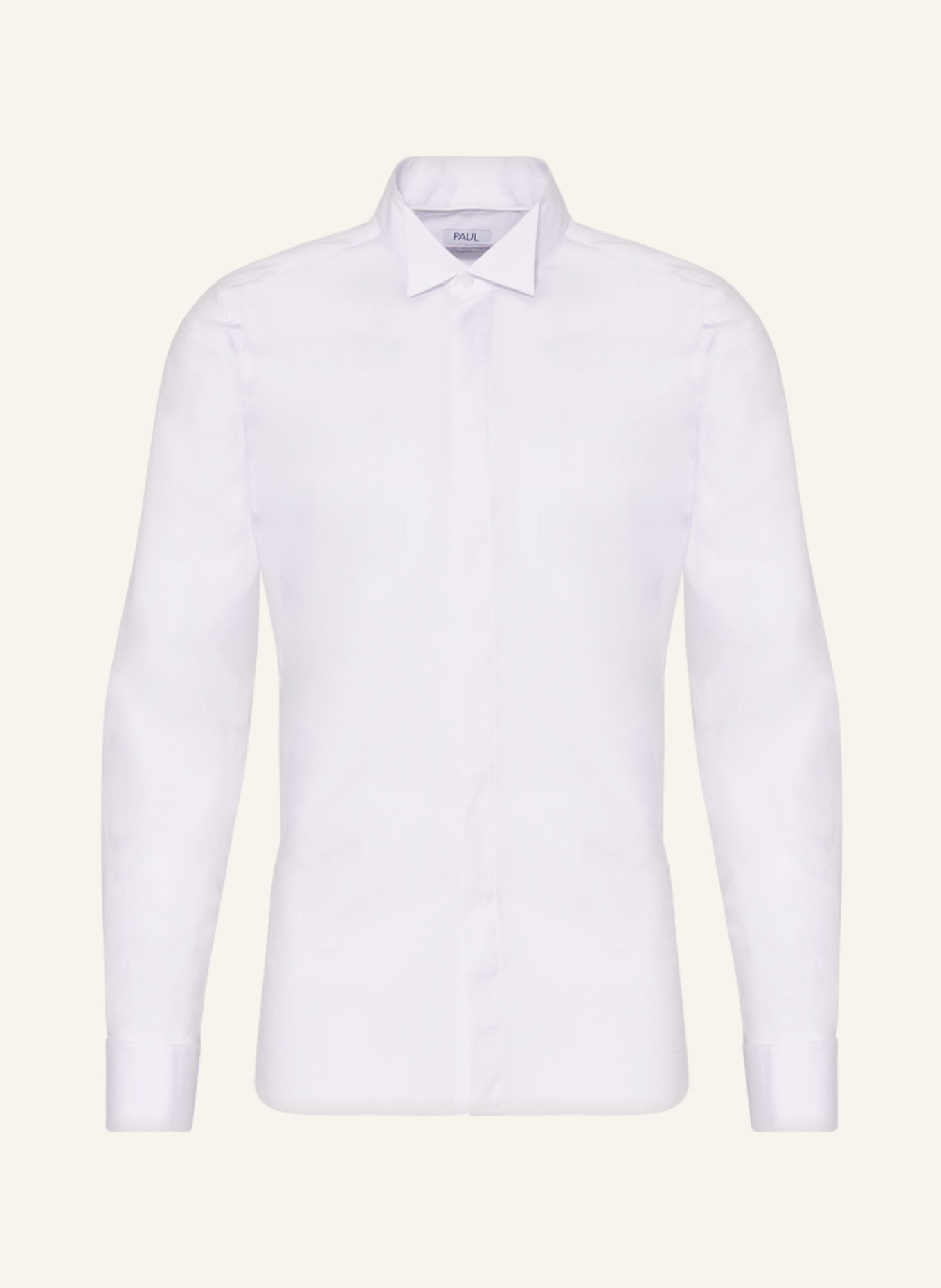 PAUL Tuxedo shirt GALA slim fit with French cuffs, Color: WHITE (Image 1)