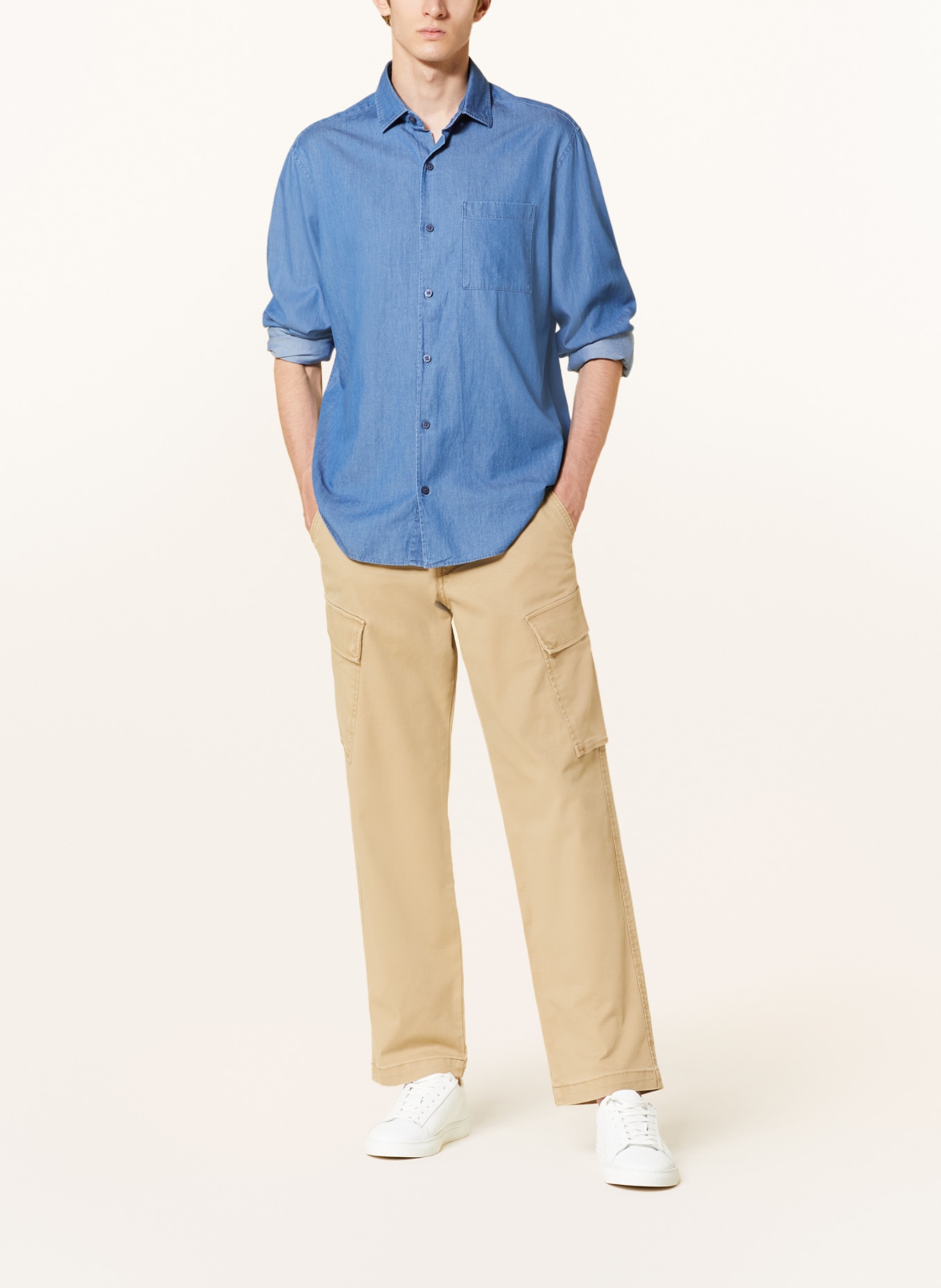 PAUL Koszula jeansowa regular fit, Kolor: NIEBIESKI (Obrazek 2)