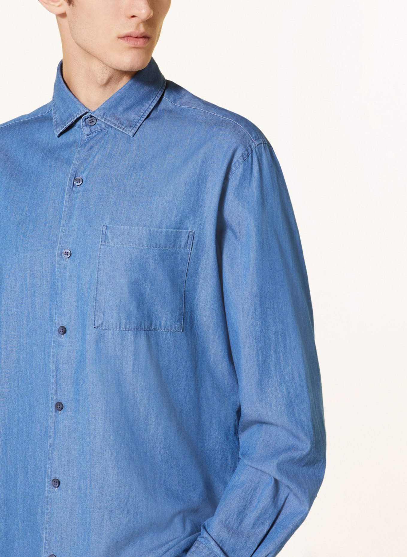 PAUL Koszula jeansowa regular fit, Kolor: NIEBIESKI (Obrazek 4)