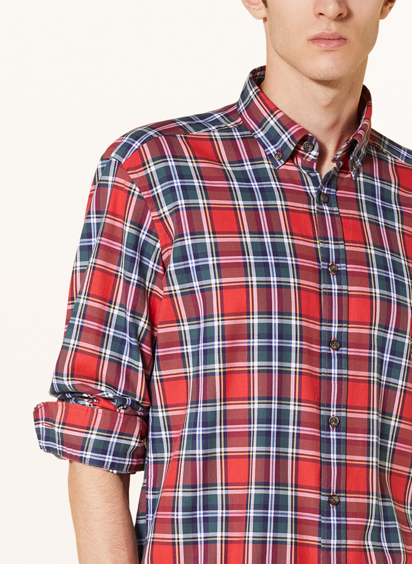 STROKESMAN'S Shirt slim fit, Color: RED/ GREEN/ BLUE (Image 4)