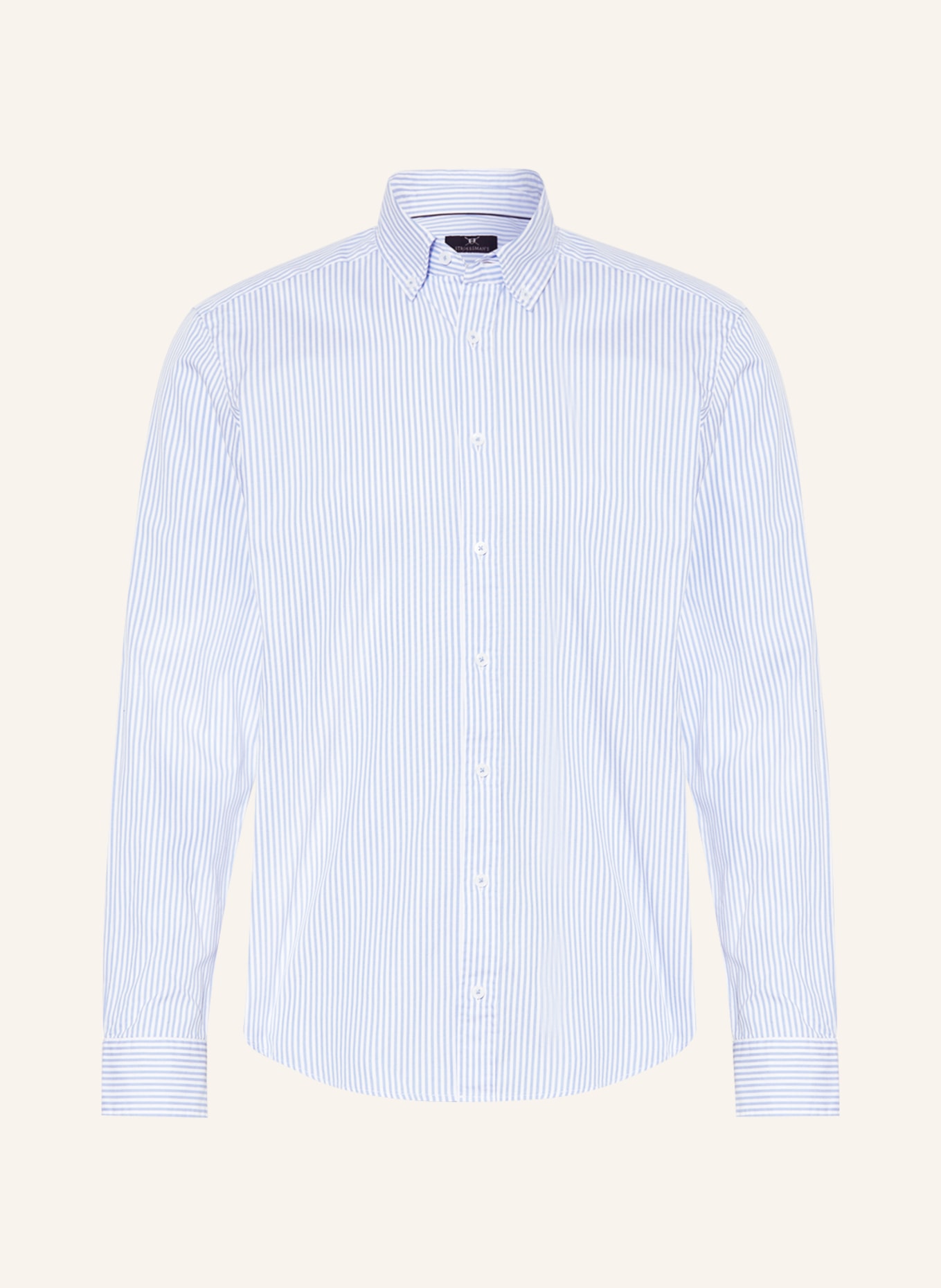 STROKESMAN'S Oxford shirt regular fit, Color: WHITE/ LIGHT BLUE (Image 1)