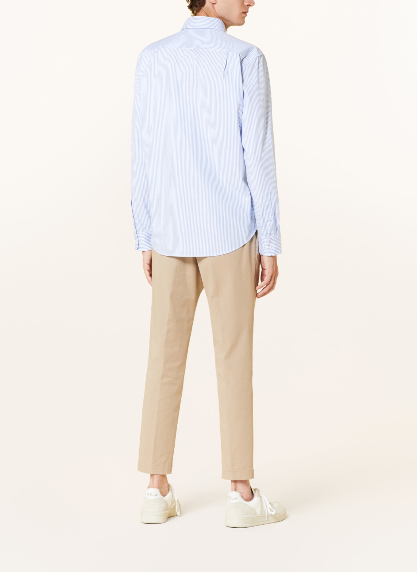 STROKESMAN'S Oxford shirt regular fit, Color: WHITE/ LIGHT BLUE (Image 3)