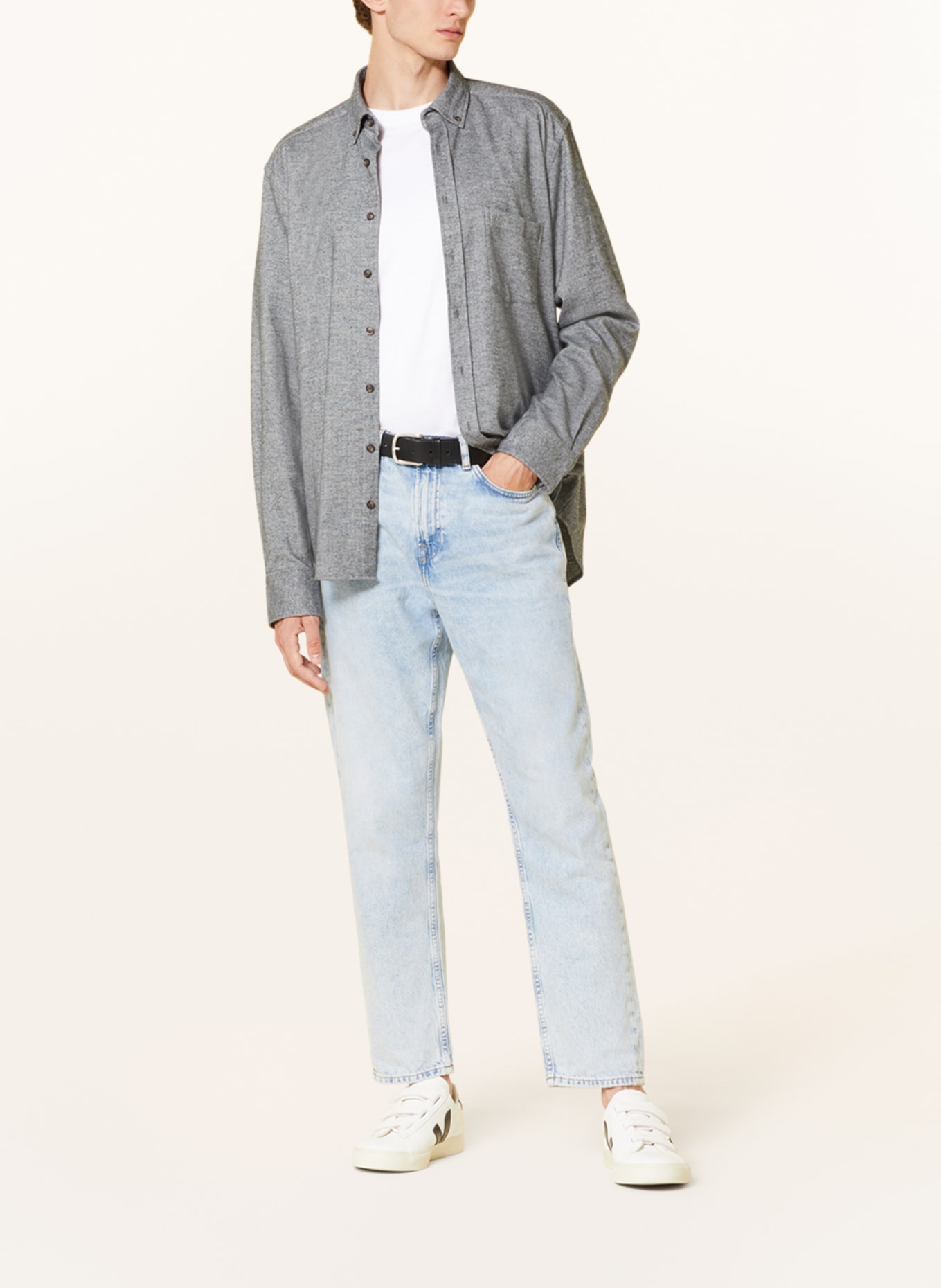 STROKESMAN'S Flanellhemd Regular Fit: 78405 anthra