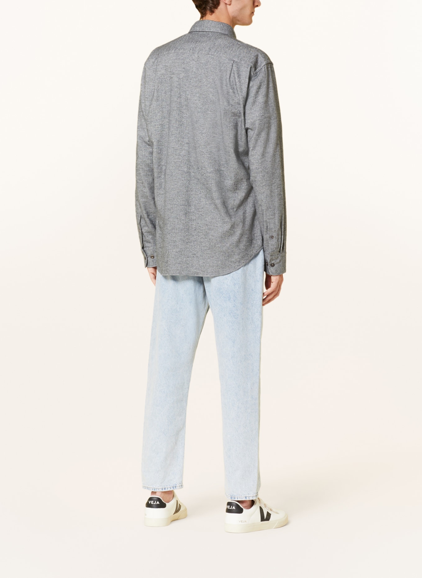 STROKESMAN'S Flanellhemd Regular Fit: 78405 anthra