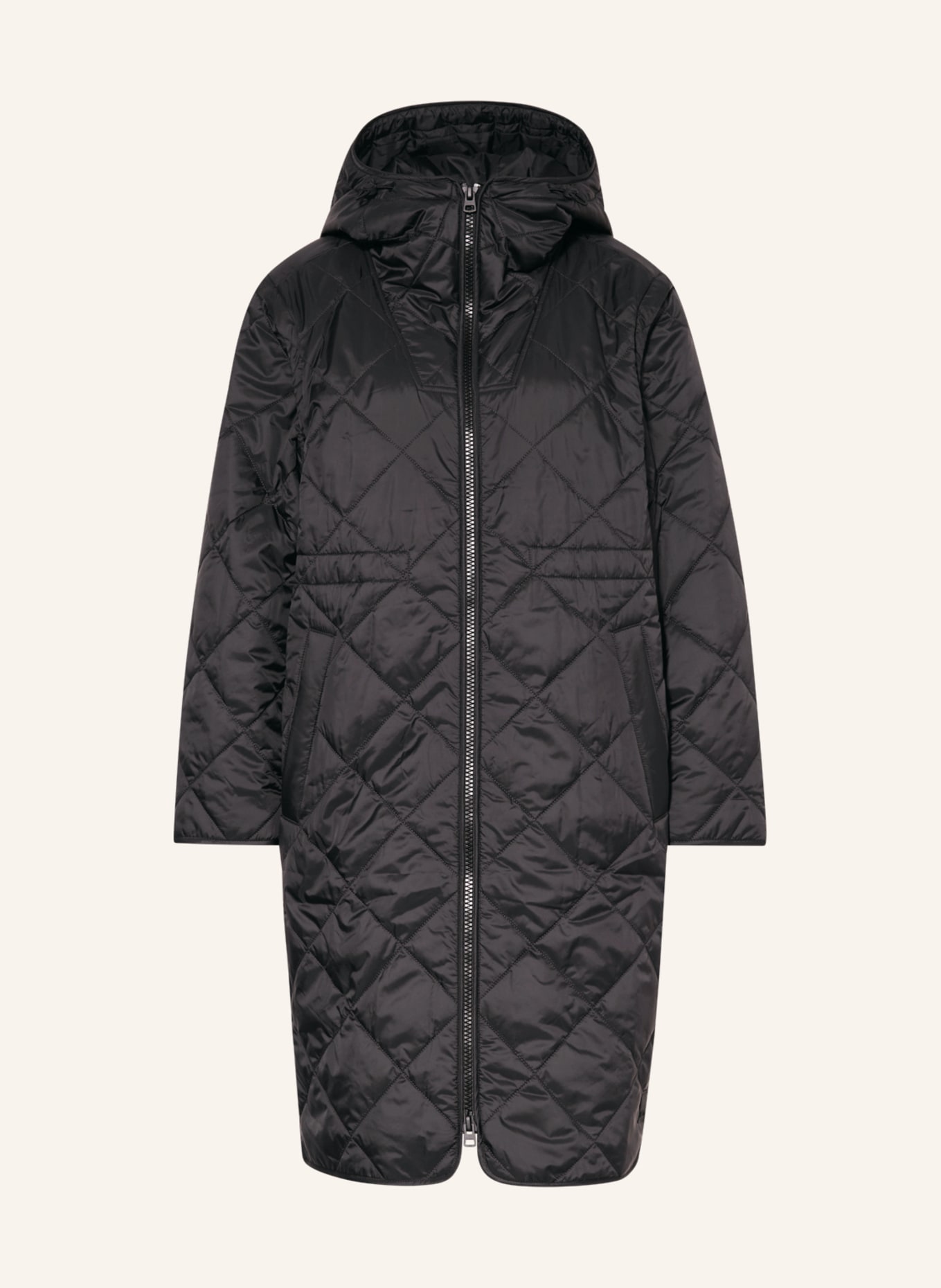 Marc O'Polo DENIM Quilted coat with detachable sleeves, Color: DARK BLUE (Image 1)