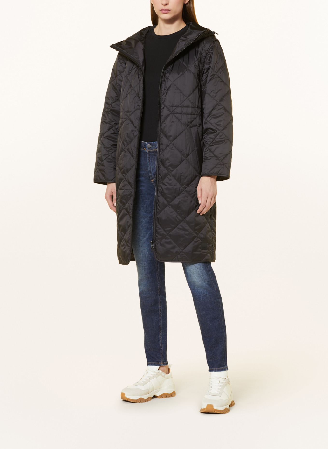 Marc O'Polo DENIM Quilted coat with detachable sleeves, Color: DARK BLUE (Image 7)