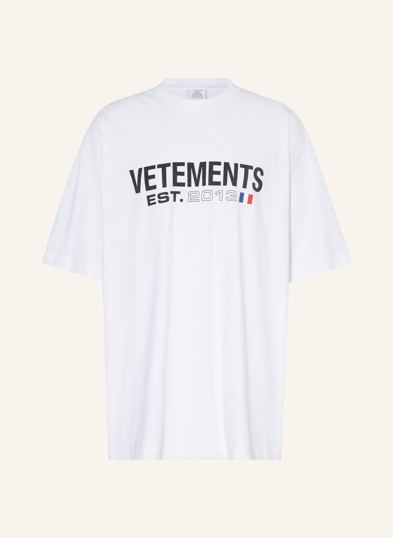 VETEMENTS Oversized shirt, Color: WHITE (Image 1)