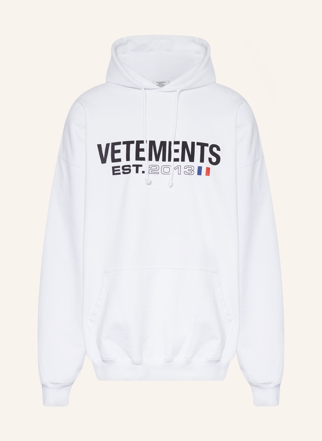 VETEMENTS Oversized hoodie, Color: WHITE (Image 1)