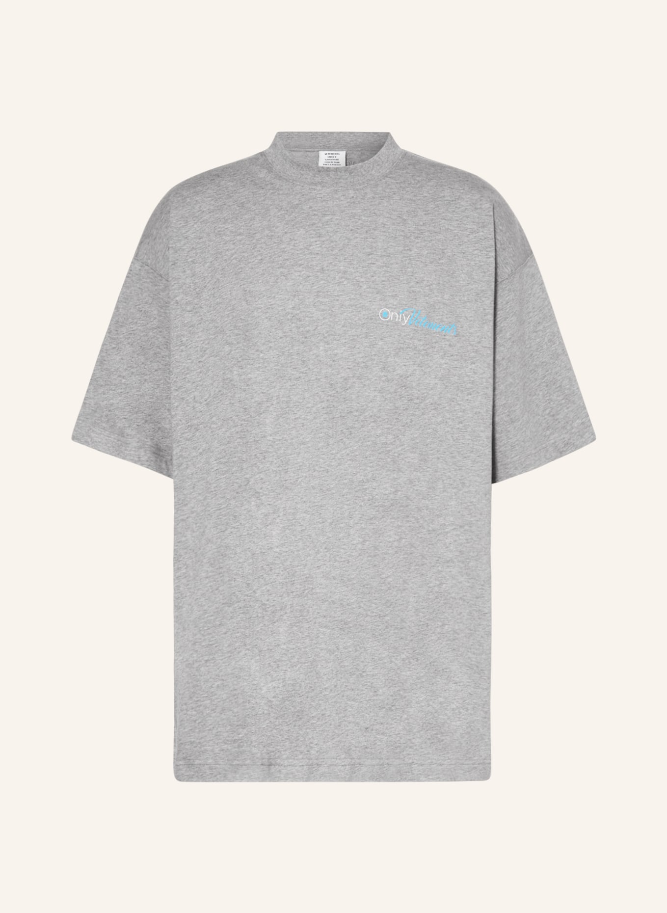 VETEMENTS Oversized shirt, Color: GRAY (Image 1)