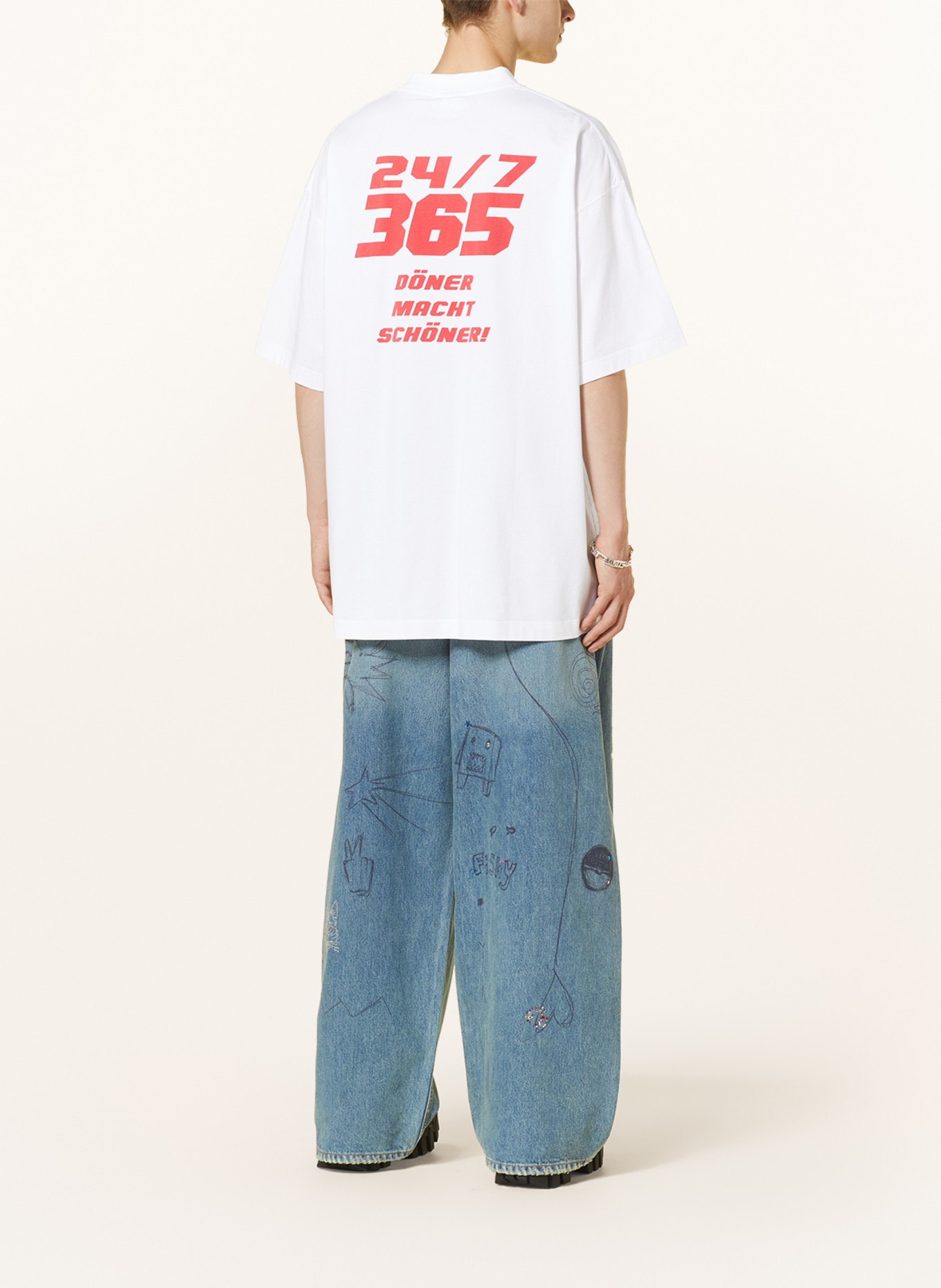 VETEMENTS Oversized-Shirt, Farbe: WEISS (Bild 3)