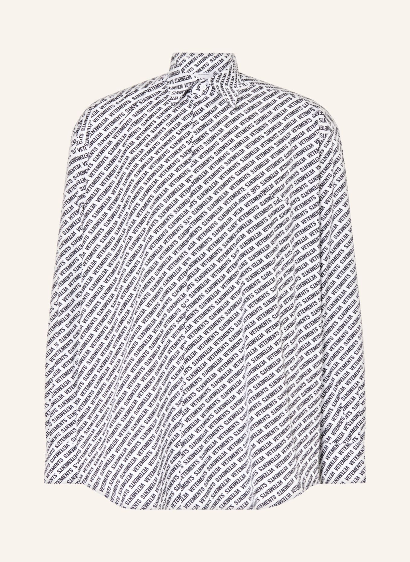 VETEMENTS Koszula comfort fit, Kolor: BIAŁY/ CZARNY (Obrazek 1)