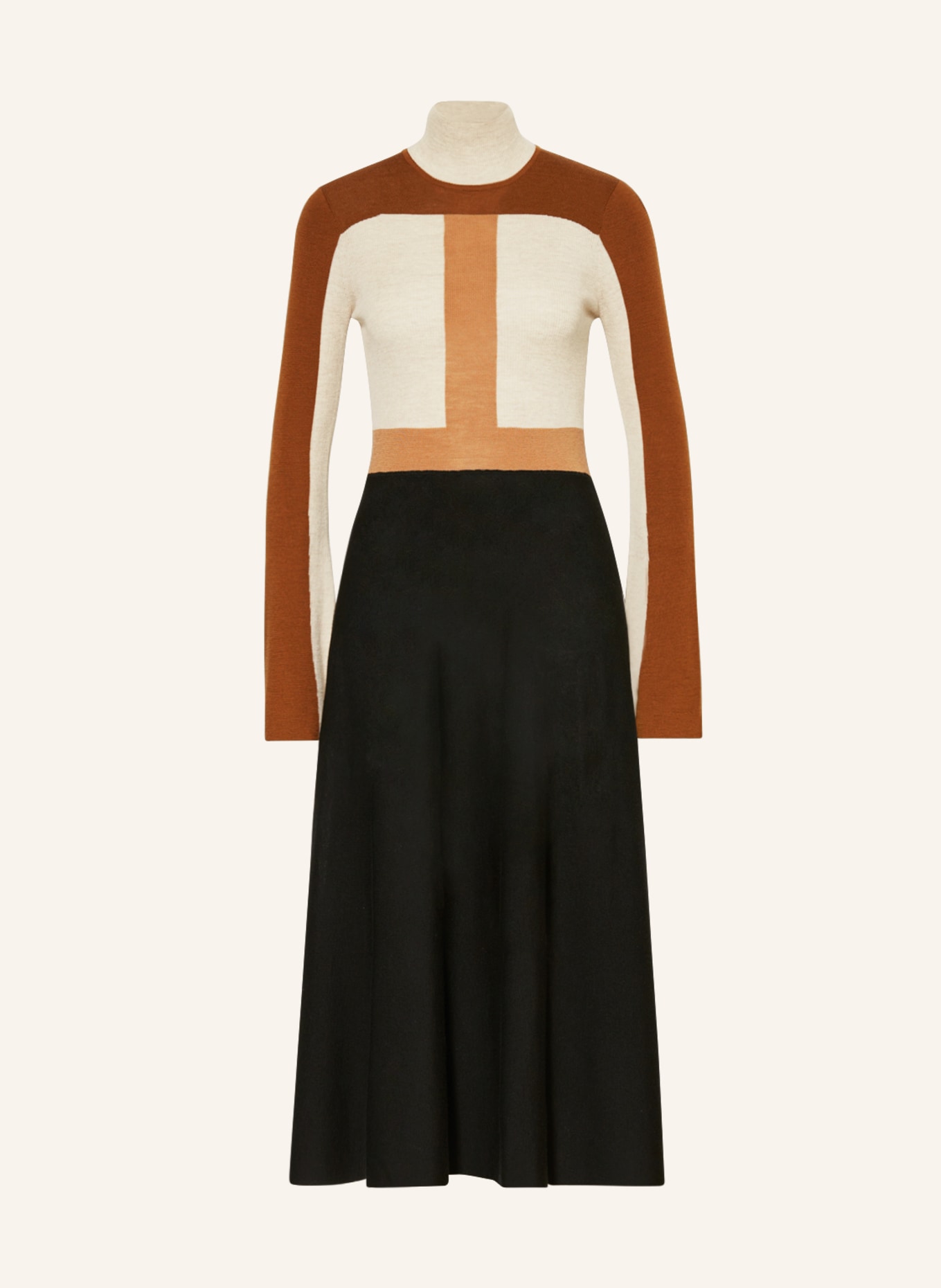 Chloé Knit dress, Color: BLACK/ BROWN/ CREAM (Image 1)