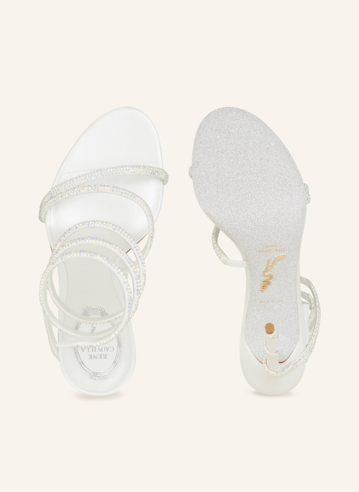 RENE CAOVILLA Sandals MARGOT, Color: WHITE (Image 5)