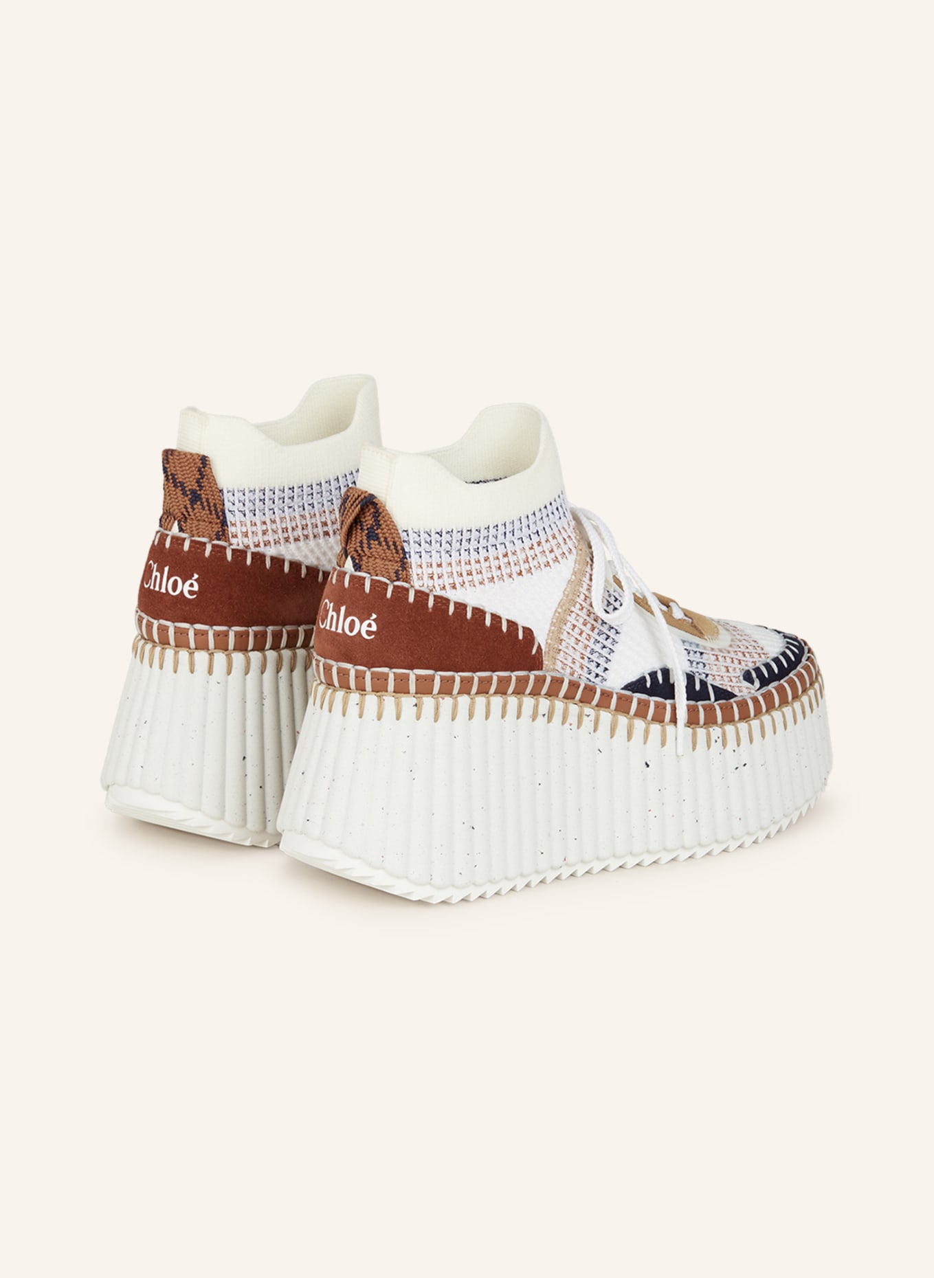 Chloé Hightop sneakers NAMA, Color: BROWN/ WHITE/ BLUE (Image 2)