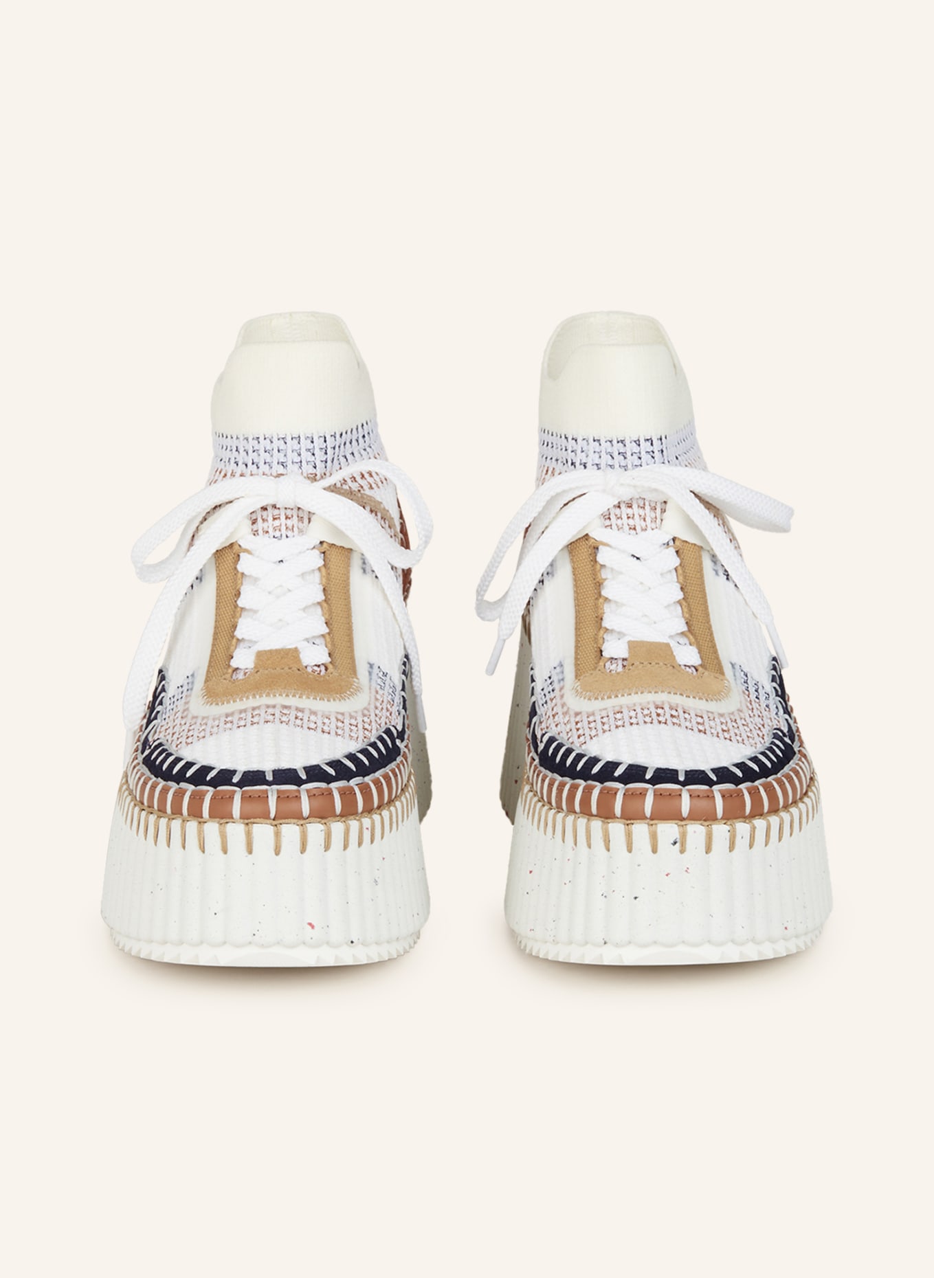 Chloé Hightop sneakers NAMA, Color: BROWN/ WHITE/ BLUE (Image 3)