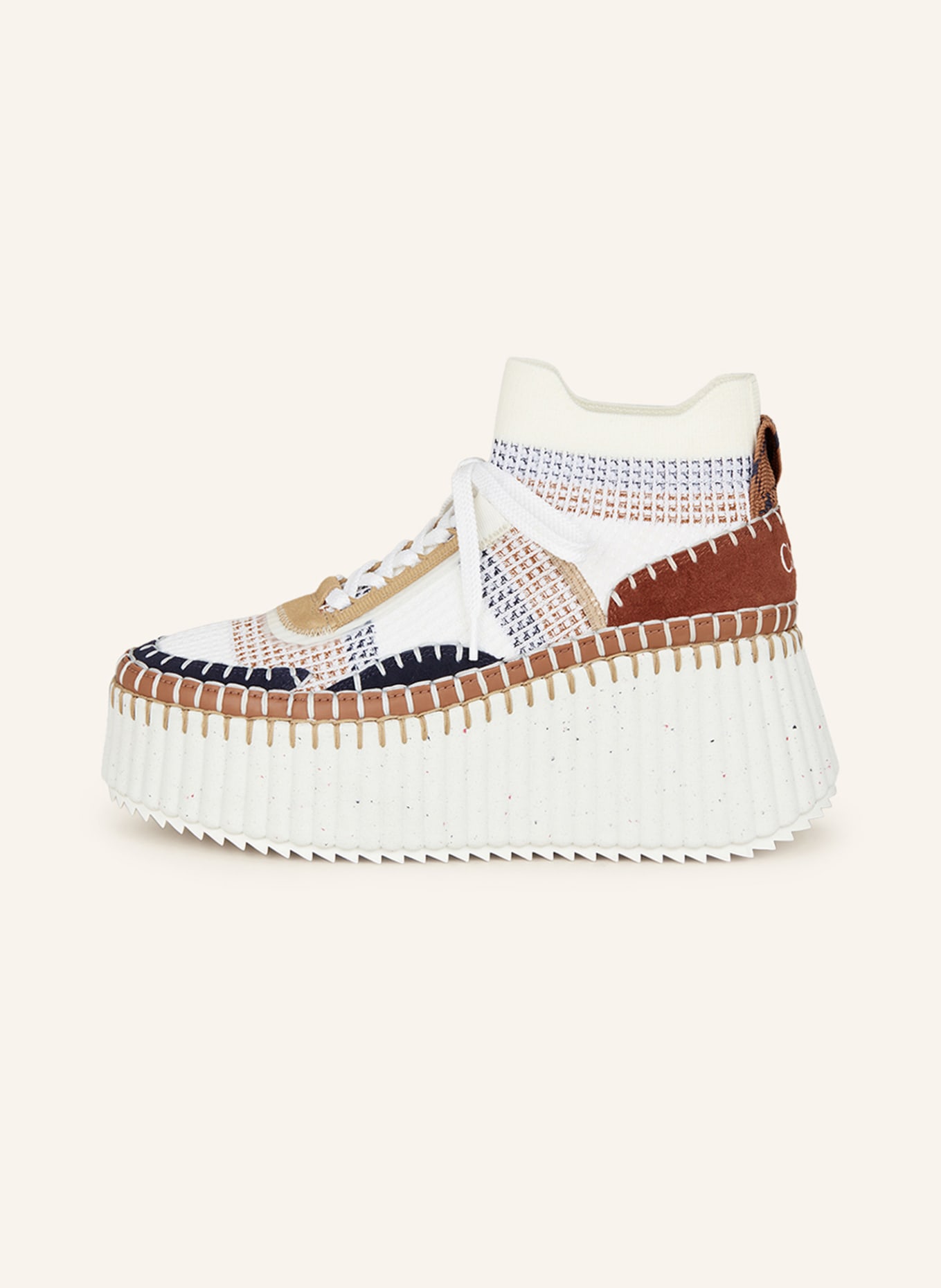 Chloé Hightop sneakers NAMA, Color: BROWN/ WHITE/ BLUE (Image 4)