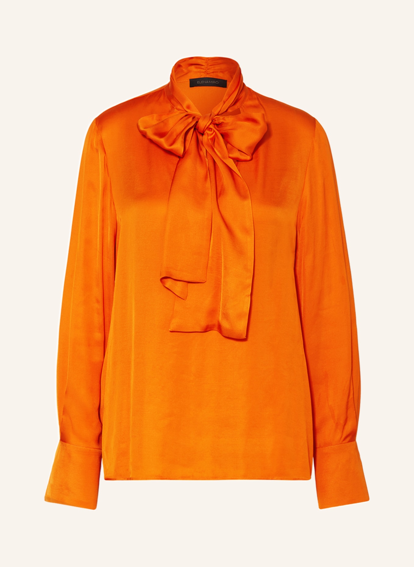 ELENA MIRO Satin bow-tie blouse, Color: ORANGE (Image 1)