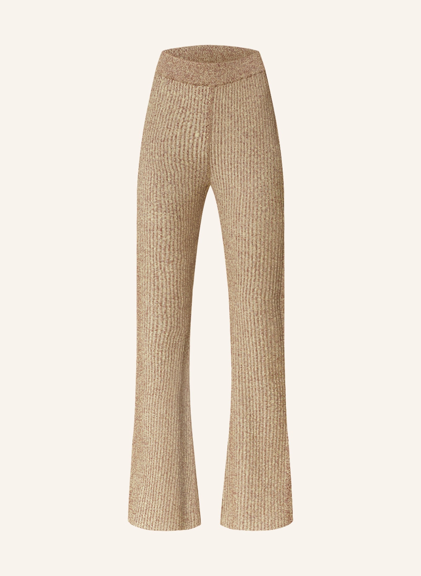 GANNI Knitwear wide leg trousers, Color: BEIGE/ ECRU/ LIGHT YELLOW (Image 1)