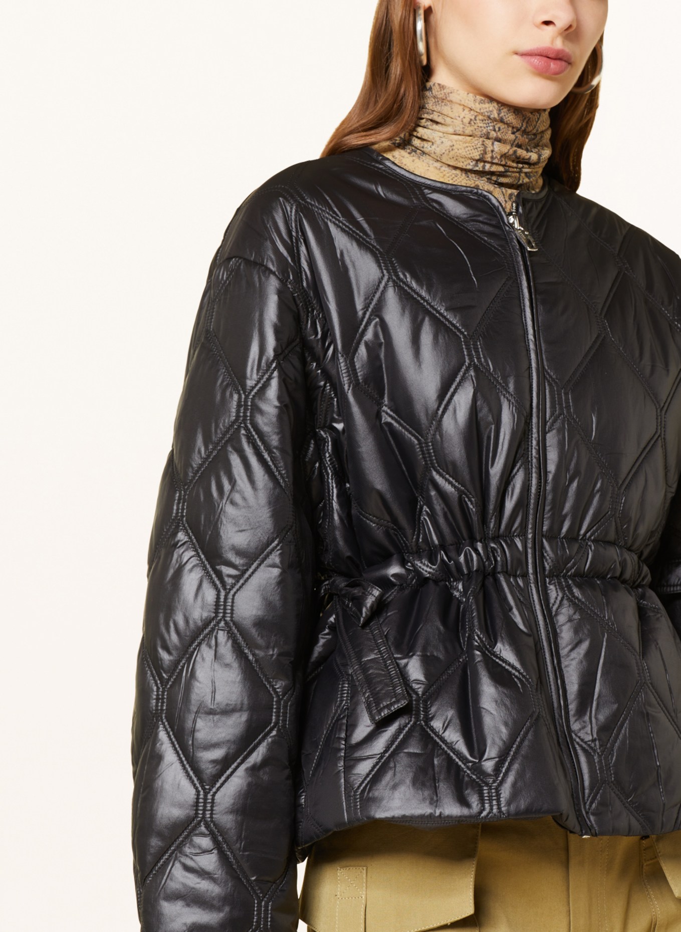 GANNI Quilted jacket, Color: BLACK (Image 4)