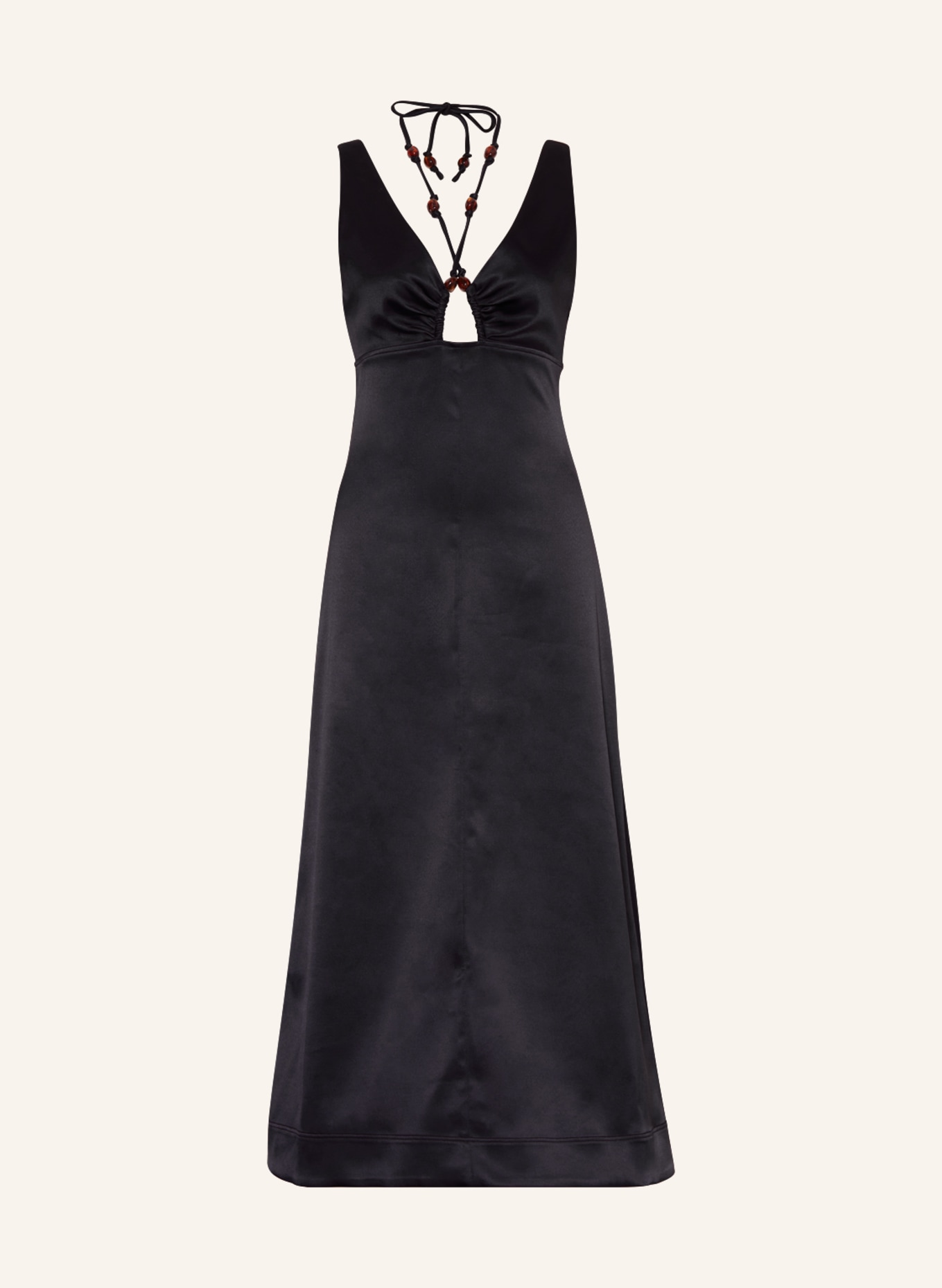 GANNI Satin dress, Color: BLACK (Image 1)