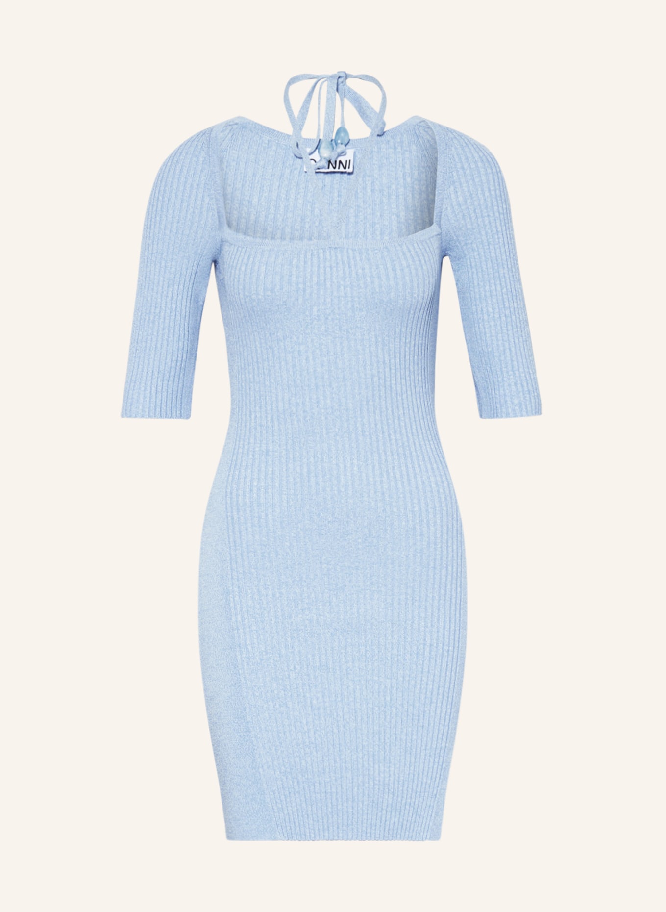 GANNI Knit dress, Color: LIGHT BLUE (Image 1)