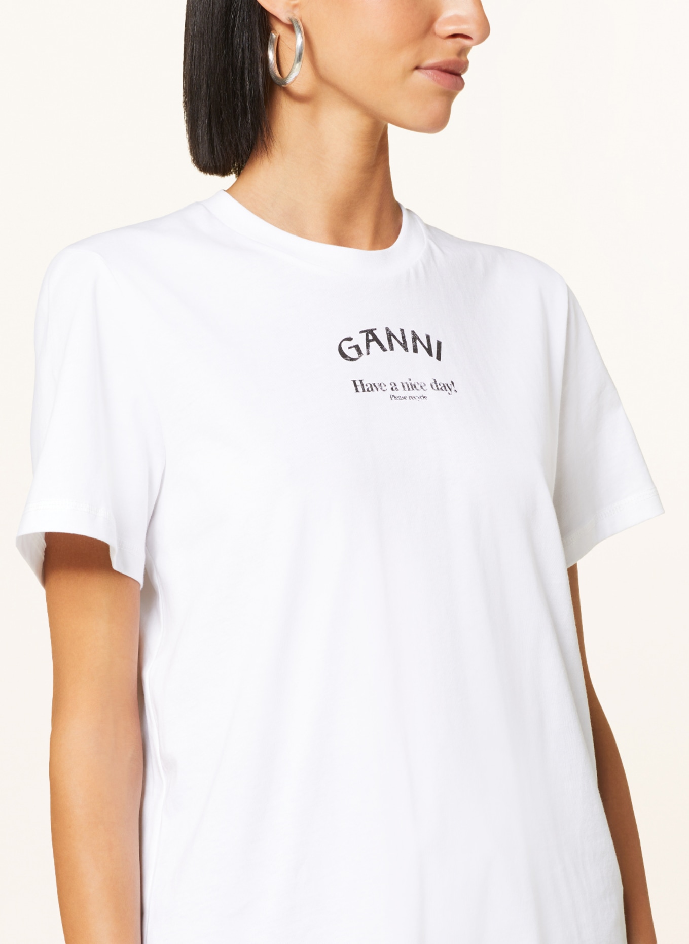 GANNI T-Shirt, Farbe: WEISS (Bild 4)