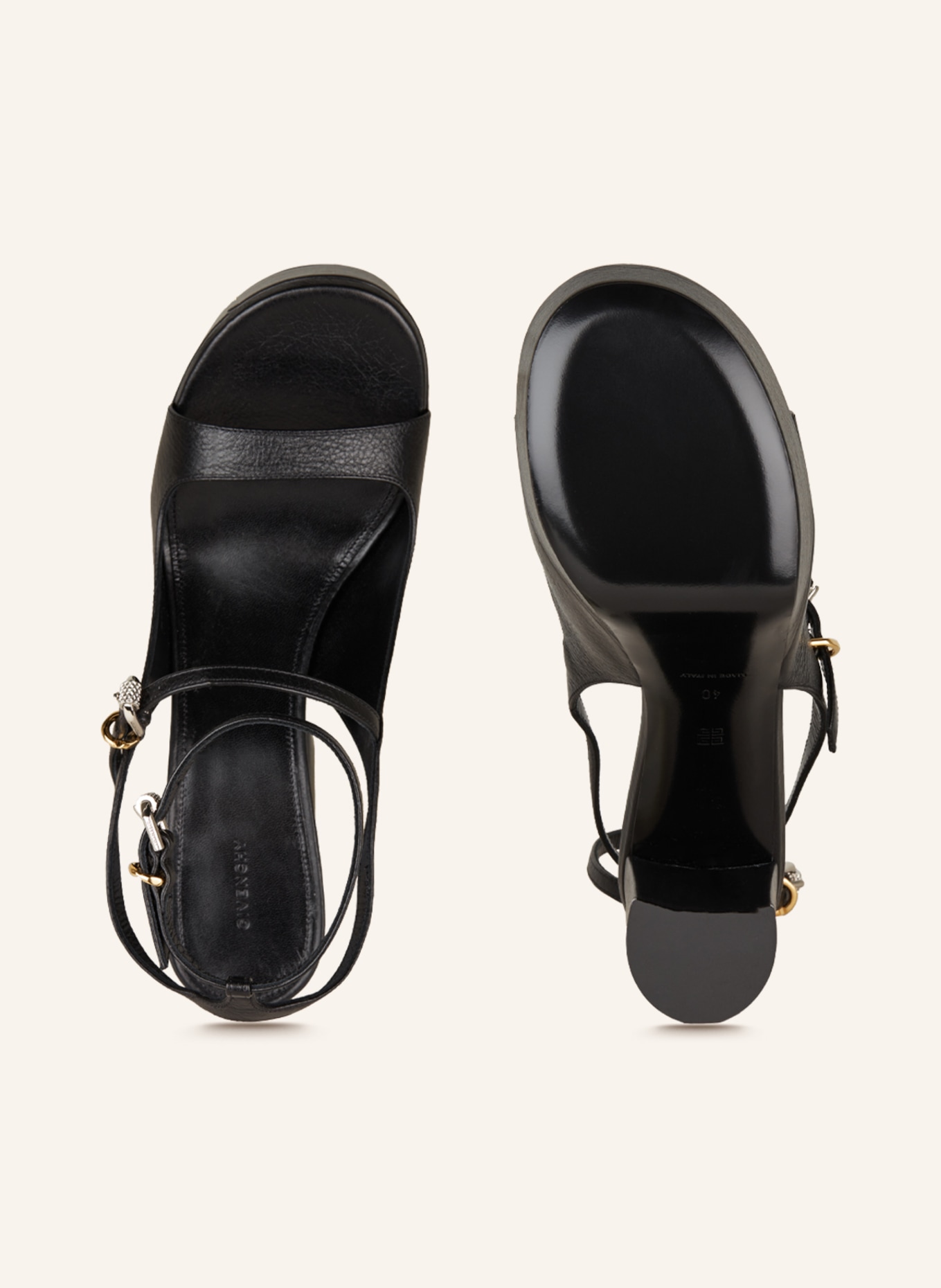 GIVENCHY Platform sandals VOYOU, Color: BLACK (Image 5)