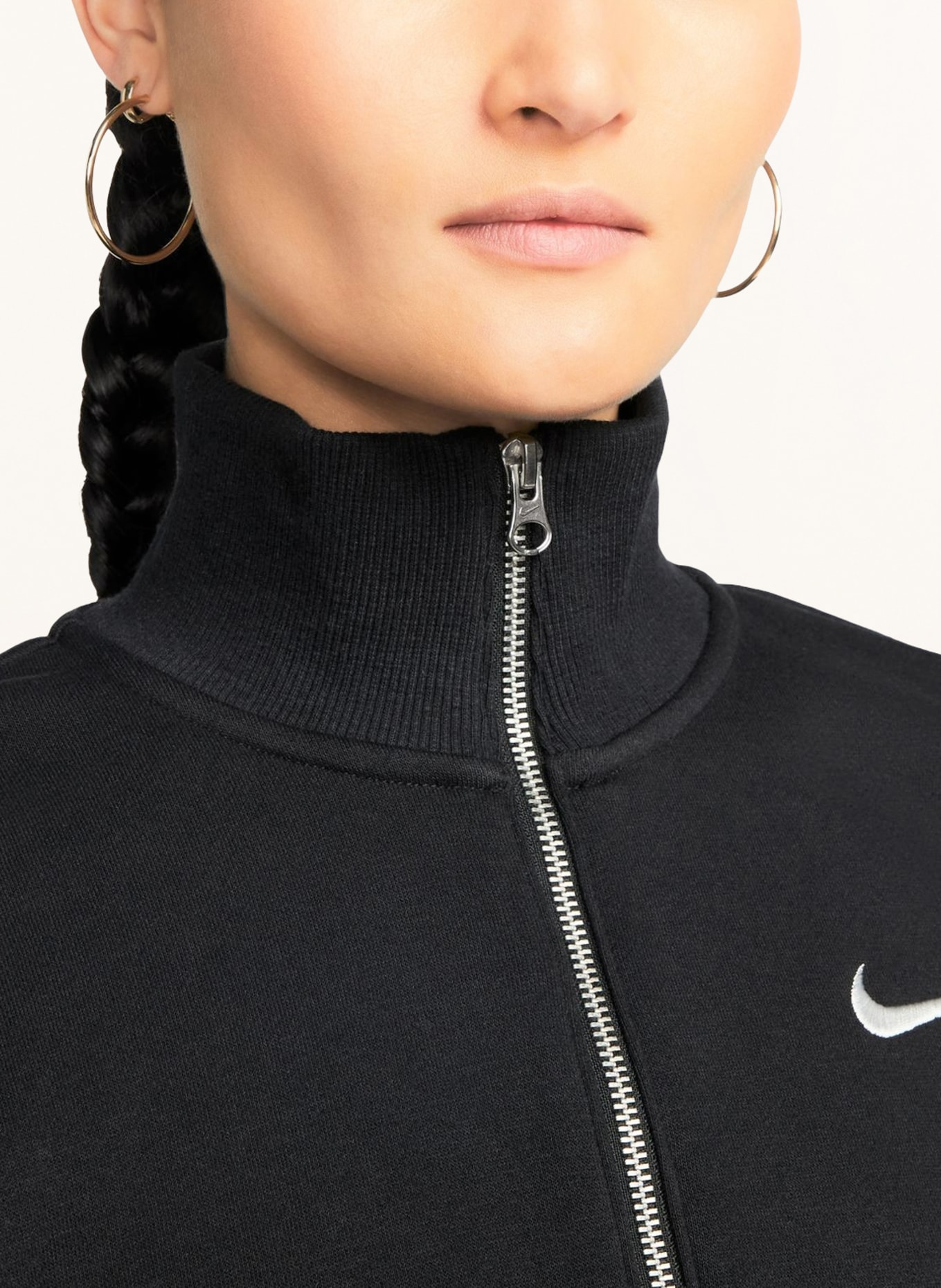 Nike Half-zip sweater in sweatshirt fabric SPORTSWEAR PHOENIX, Color: BLACK (Image 4)