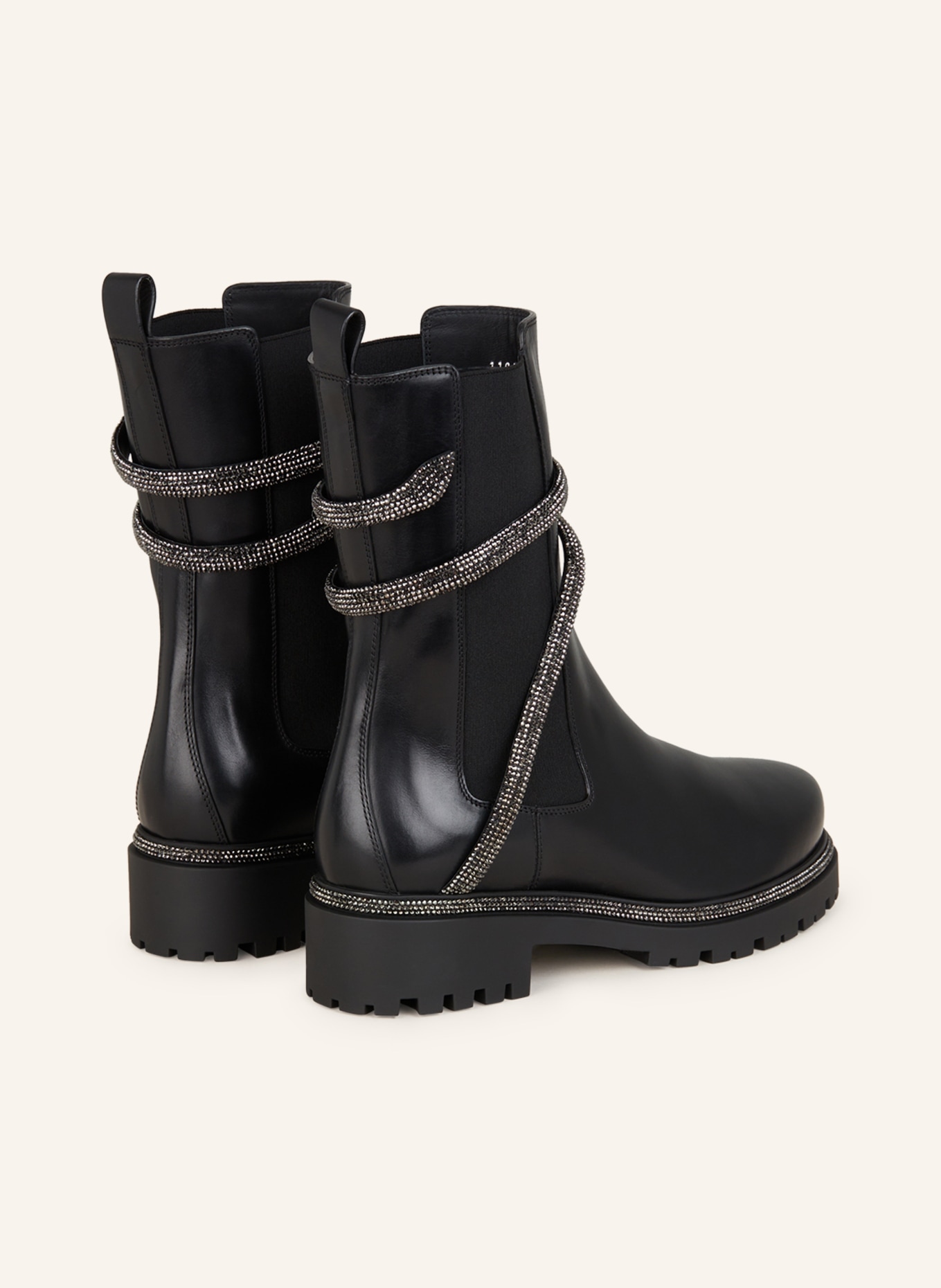RENE CAOVILLA Chelsea boots CLEO with decorative gems, Color: BLACK (Image 2)