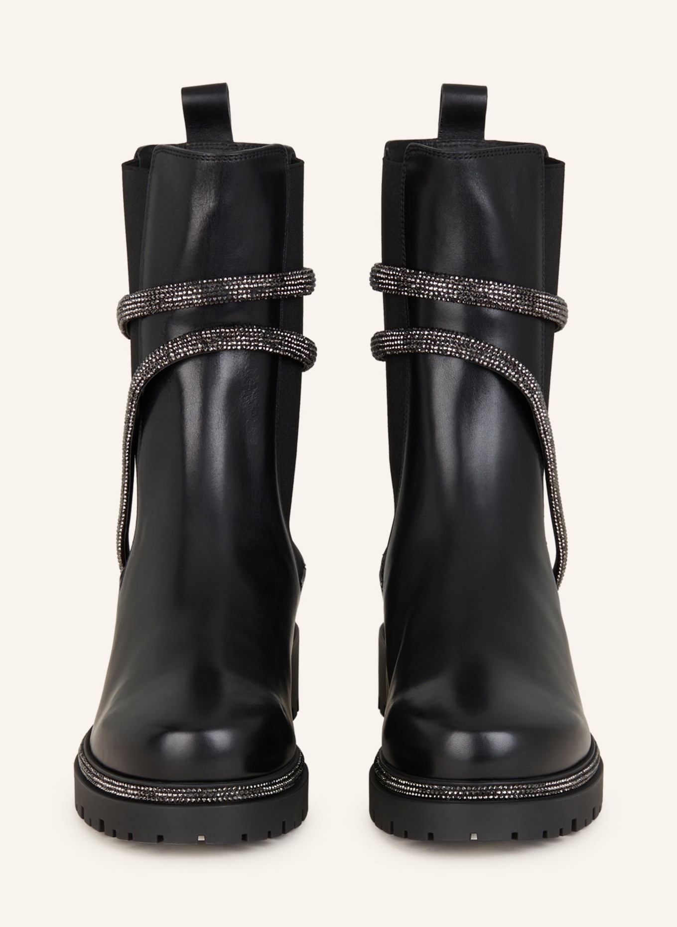 RENE CAOVILLA Chelsea boots CLEO with decorative gems, Color: BLACK (Image 3)