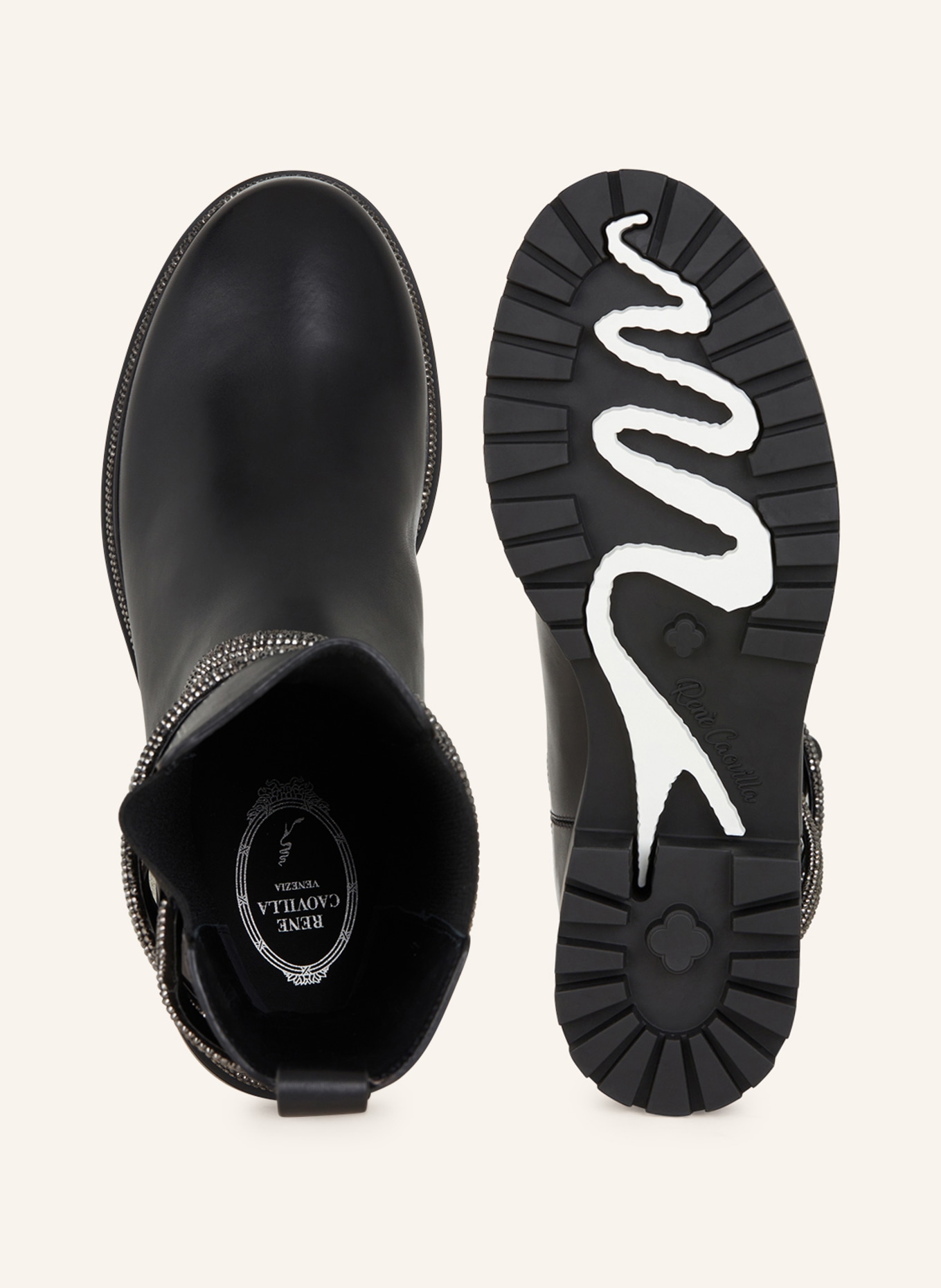 RENE CAOVILLA Chelsea boots CLEO with decorative gems, Color: BLACK (Image 5)