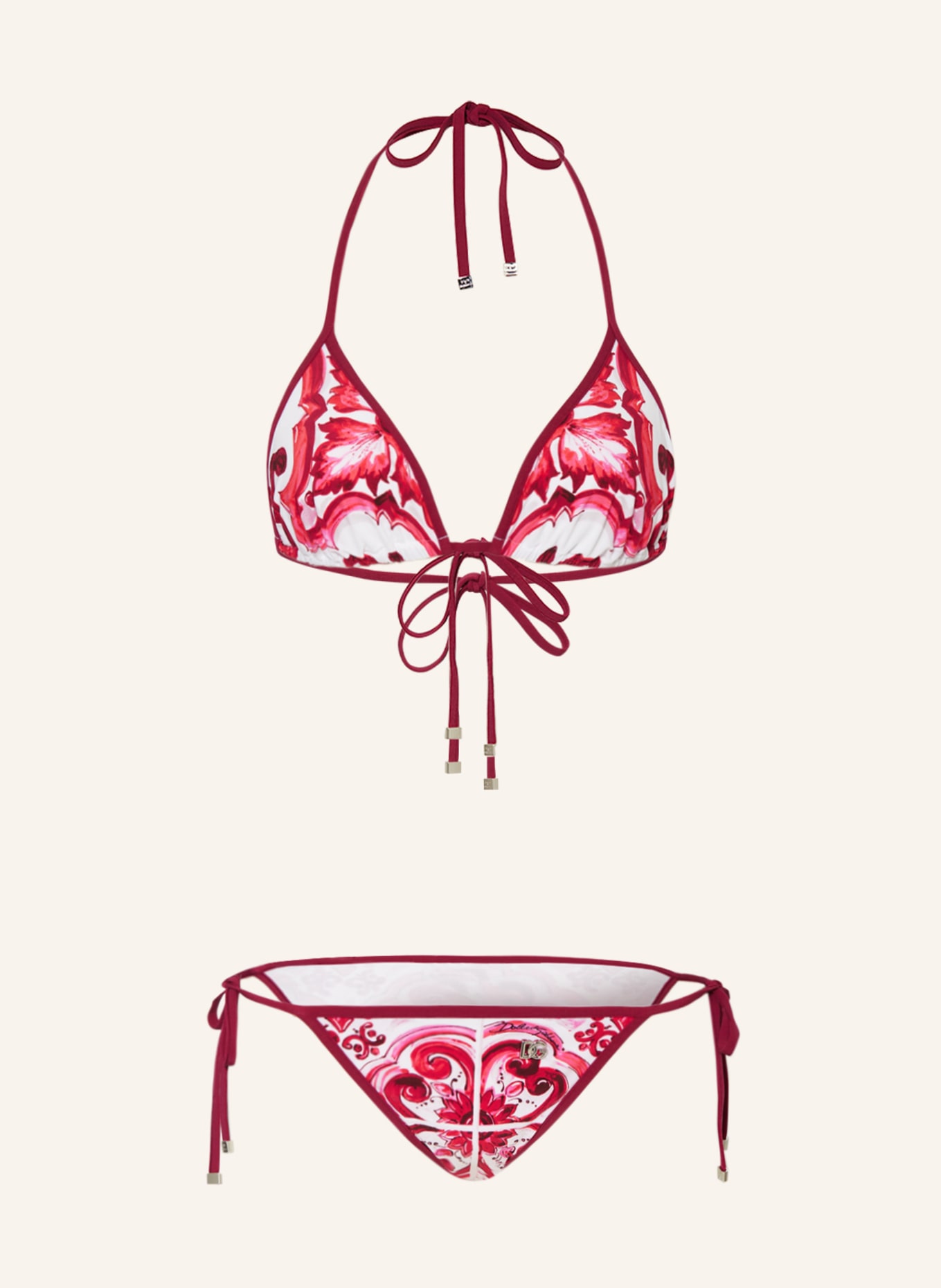 DOLCE & GABBANA Triangel-Bikini, Farbe: FUCHSIA/ PINK/ WEISS (Bild 1)