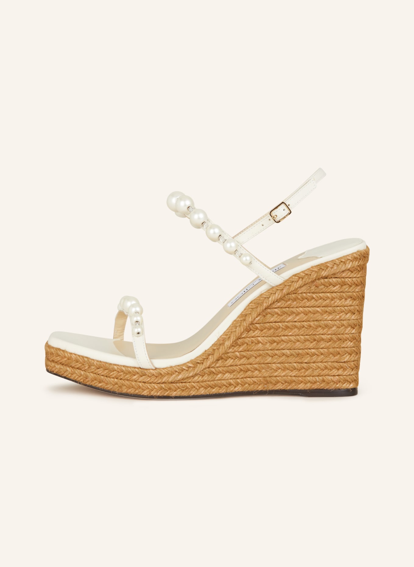 JIMMY CHOO Wedges AMATUUS 110 with decorative beads, Color: WHITE (Image 4)