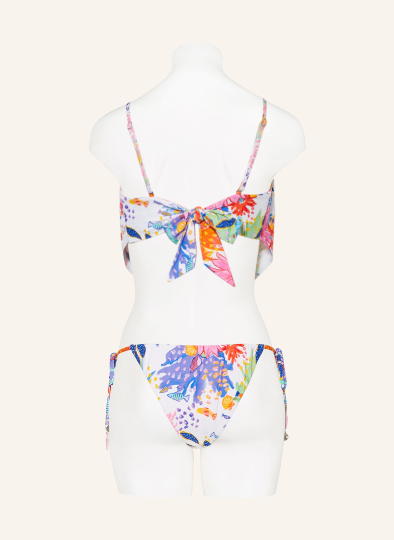 SEAFOLLY Bralette bikini top UNDER THE SEA, Color: WHITE/ PURPLE/ PINK (Image 3)