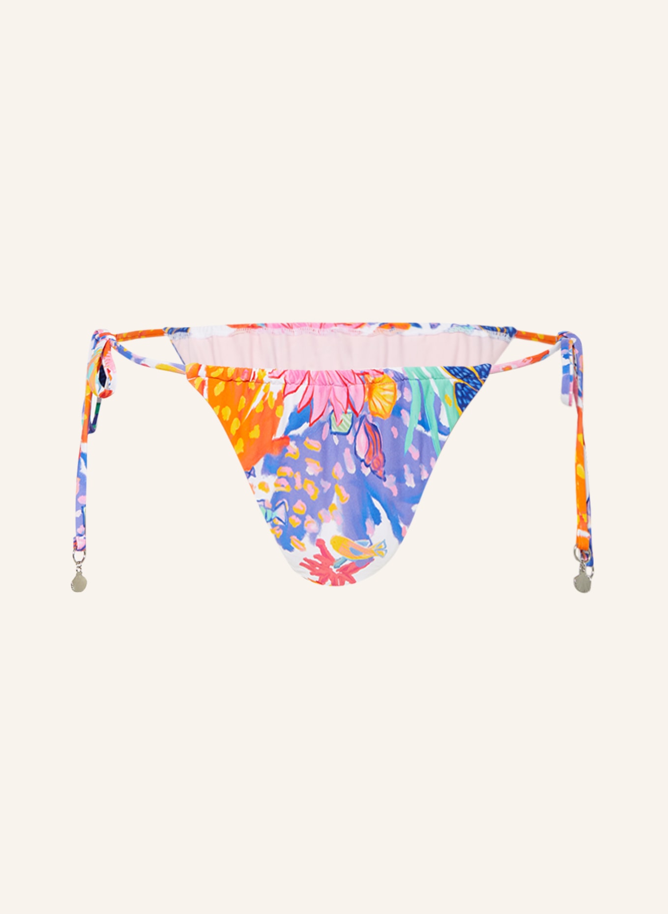 SEAFOLLY Triangel-Bikini-Hose UNDER THE SEA, Farbe: WEISS/ LILA/ ORANGE (Bild 1)