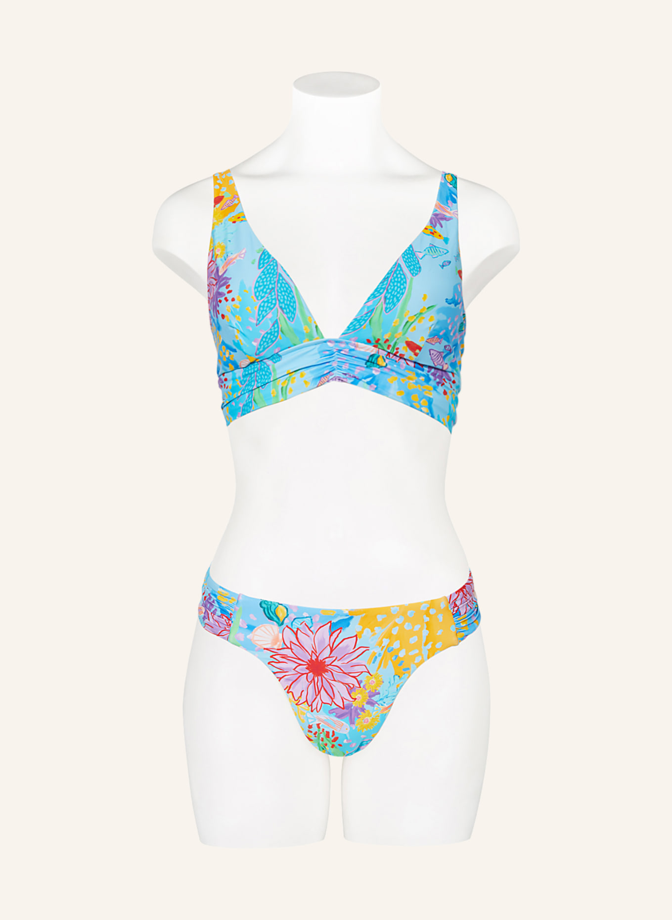 SEAFOLLY Brazilian-Bikini-Hose UNDER THE SEA, Farbe: HELLBLAU/ TÜRKIS/ GELB (Bild 2)