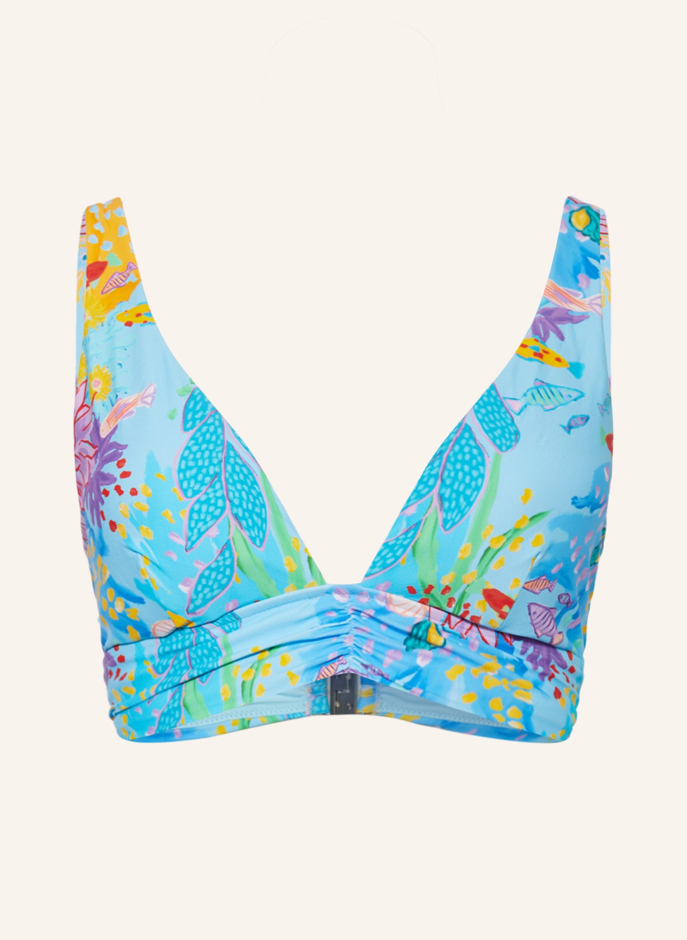SEAFOLLY Bralette bikini top UNDER THE SEA, Color: LIGHT BLUE/ TURQUOISE/ YELLOW (Image 1)
