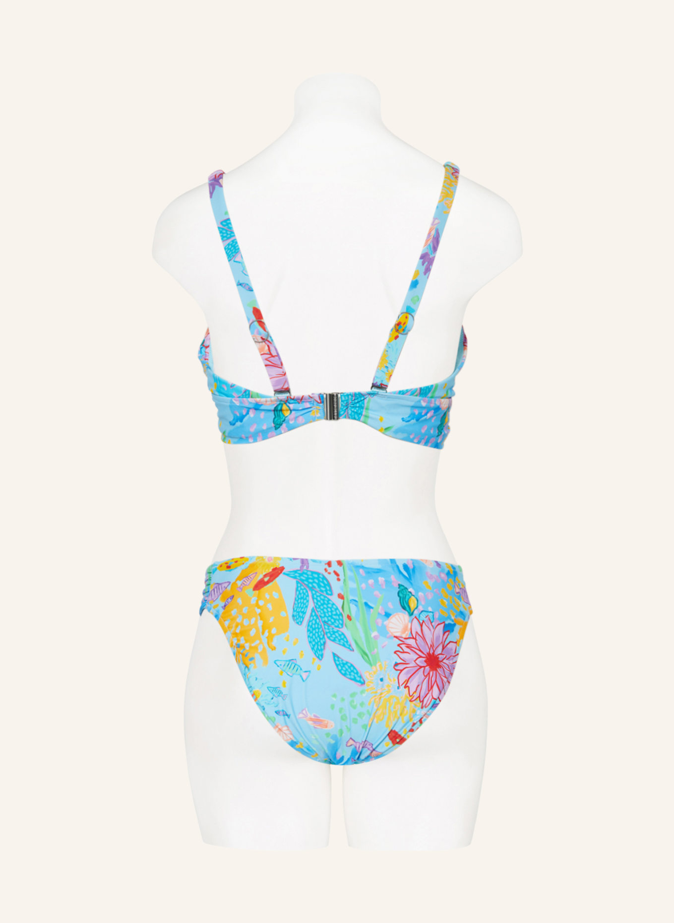 SEAFOLLY Bralette bikini top UNDER THE SEA, Color: LIGHT BLUE/ TURQUOISE/ YELLOW (Image 3)