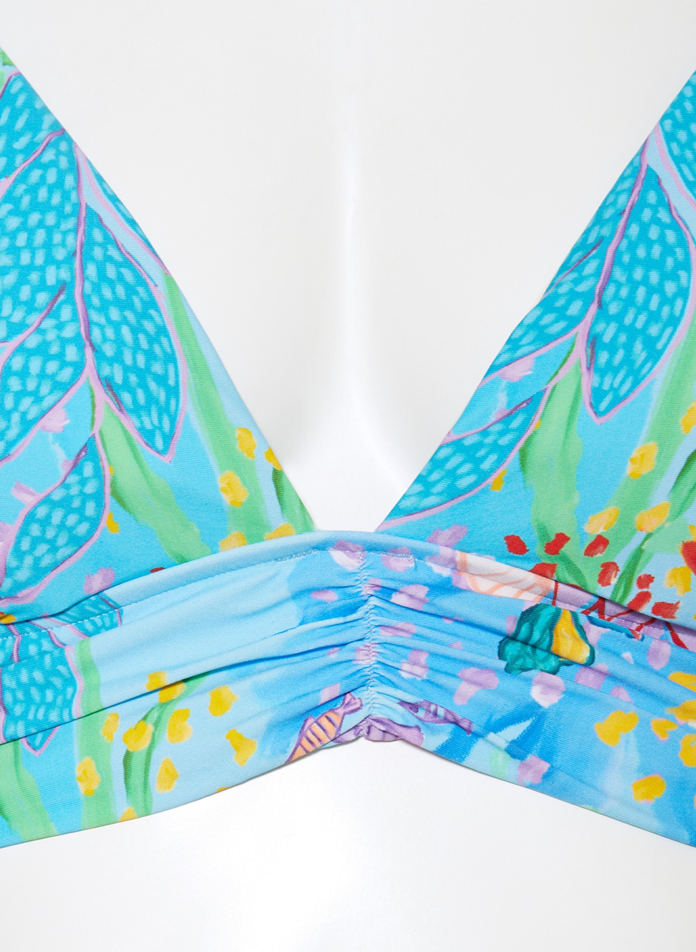 SEAFOLLY Bralette bikini top UNDER THE SEA, Color: LIGHT BLUE/ TURQUOISE/ YELLOW (Image 4)