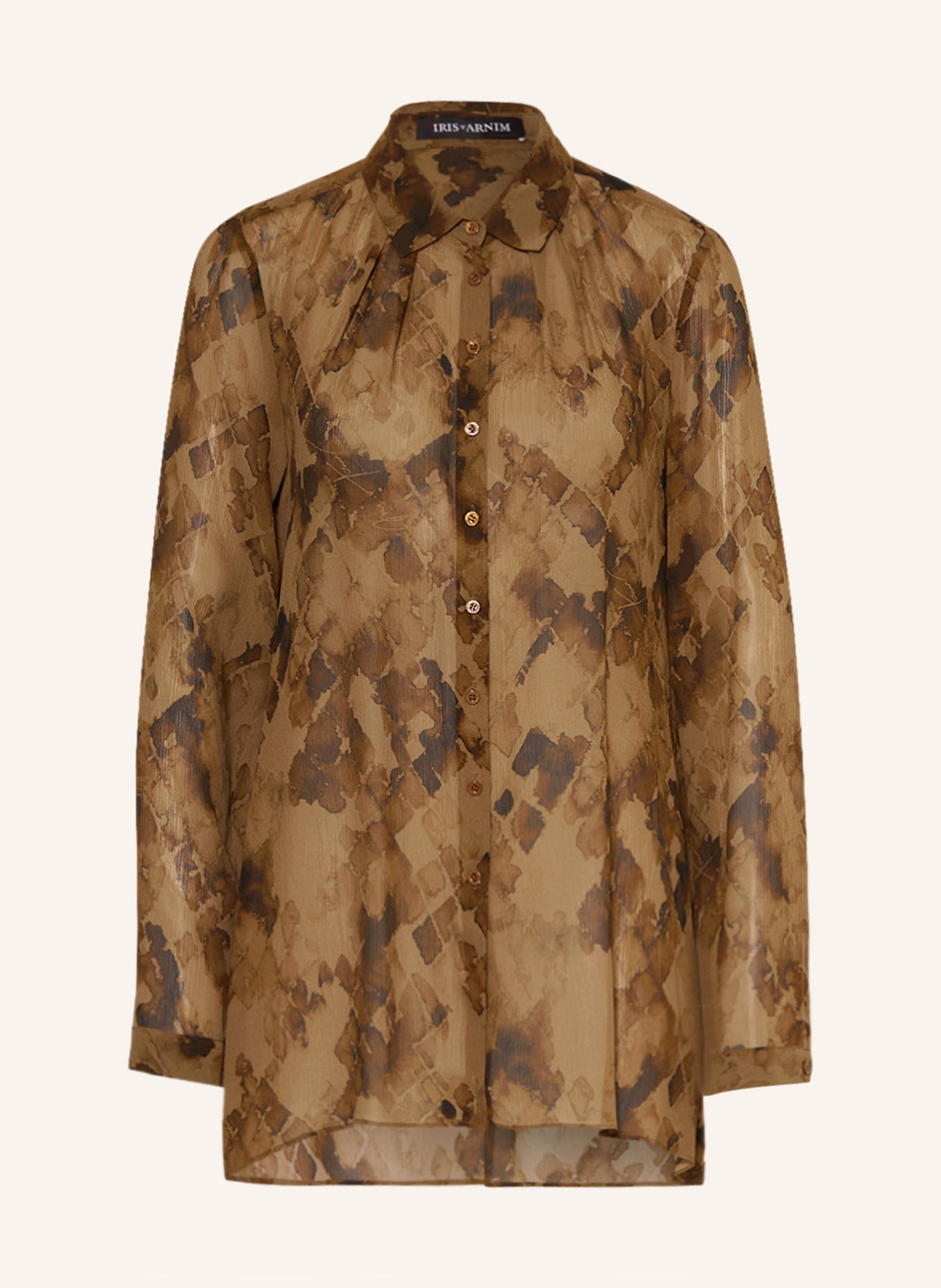 IRIS von ARNIM Chemisier FESTINA en soie: COGNAC / MARRON FONCÉ