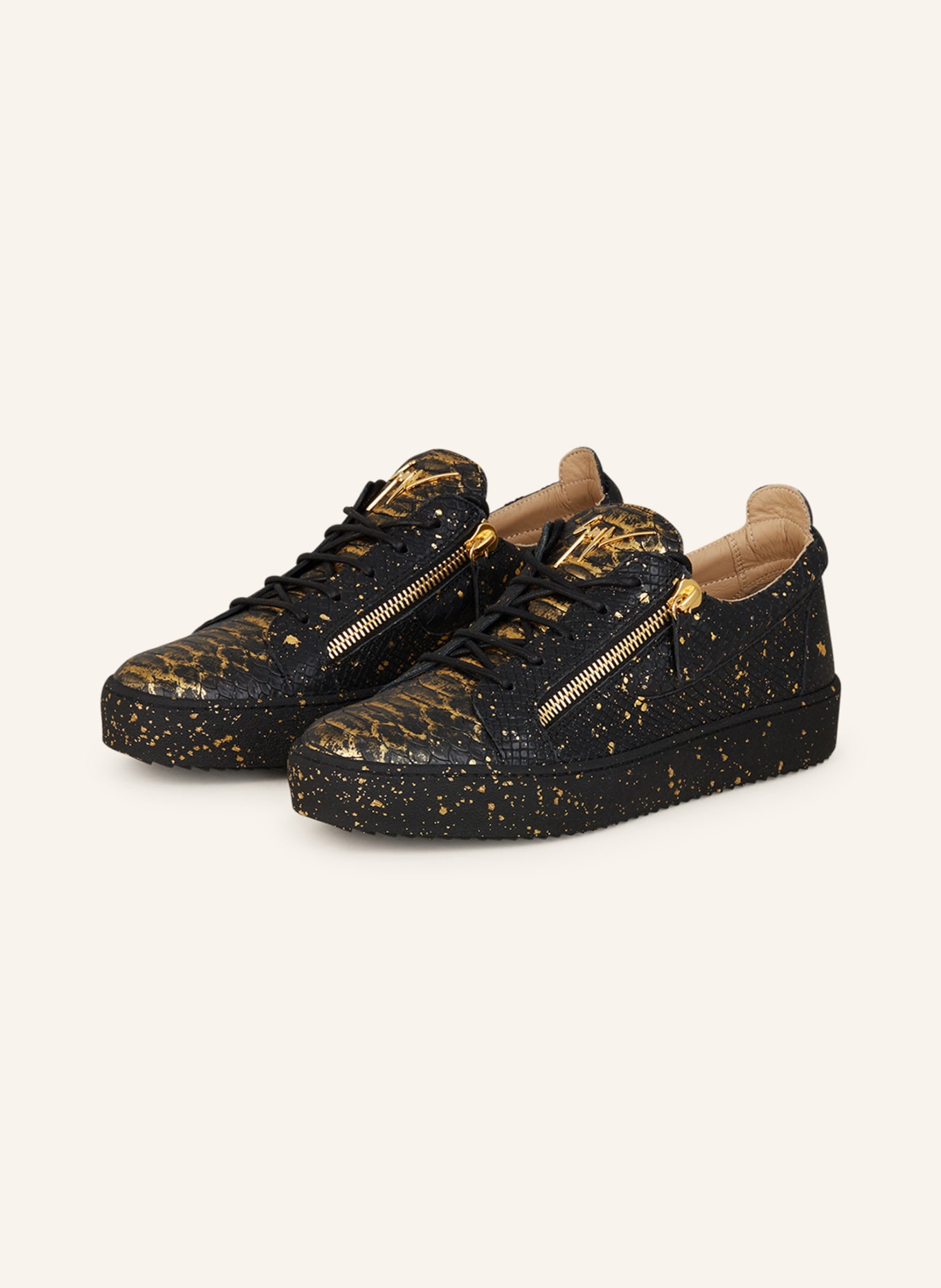 GIUSEPPE ZANOTTI DESIGN Sneakers FRANKIE, Color: BLACK/ GOLD (Image 1)