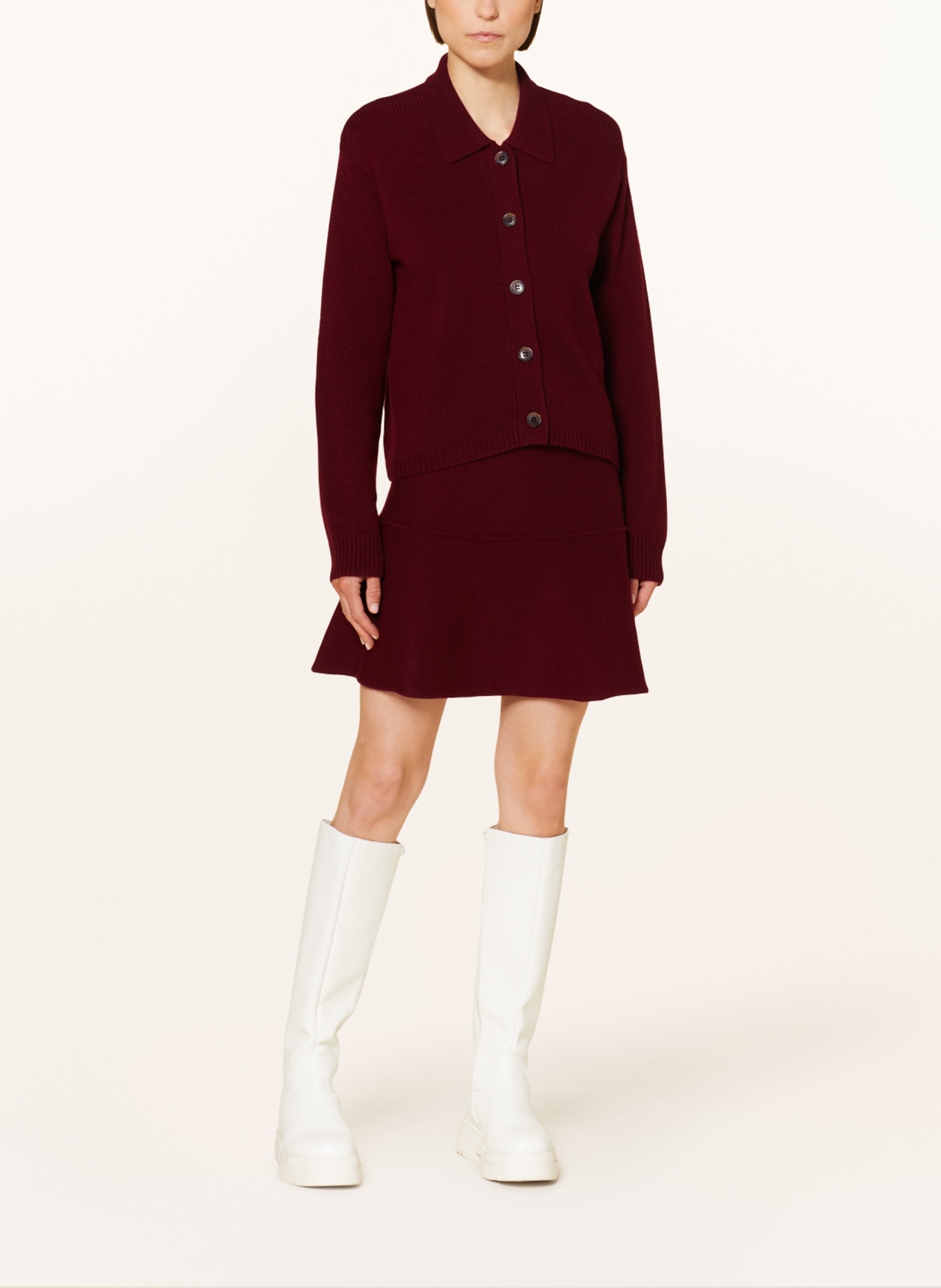 LISA YANG Cardigan LENNY made of cashmere, Color: DARK RED (Image 2)