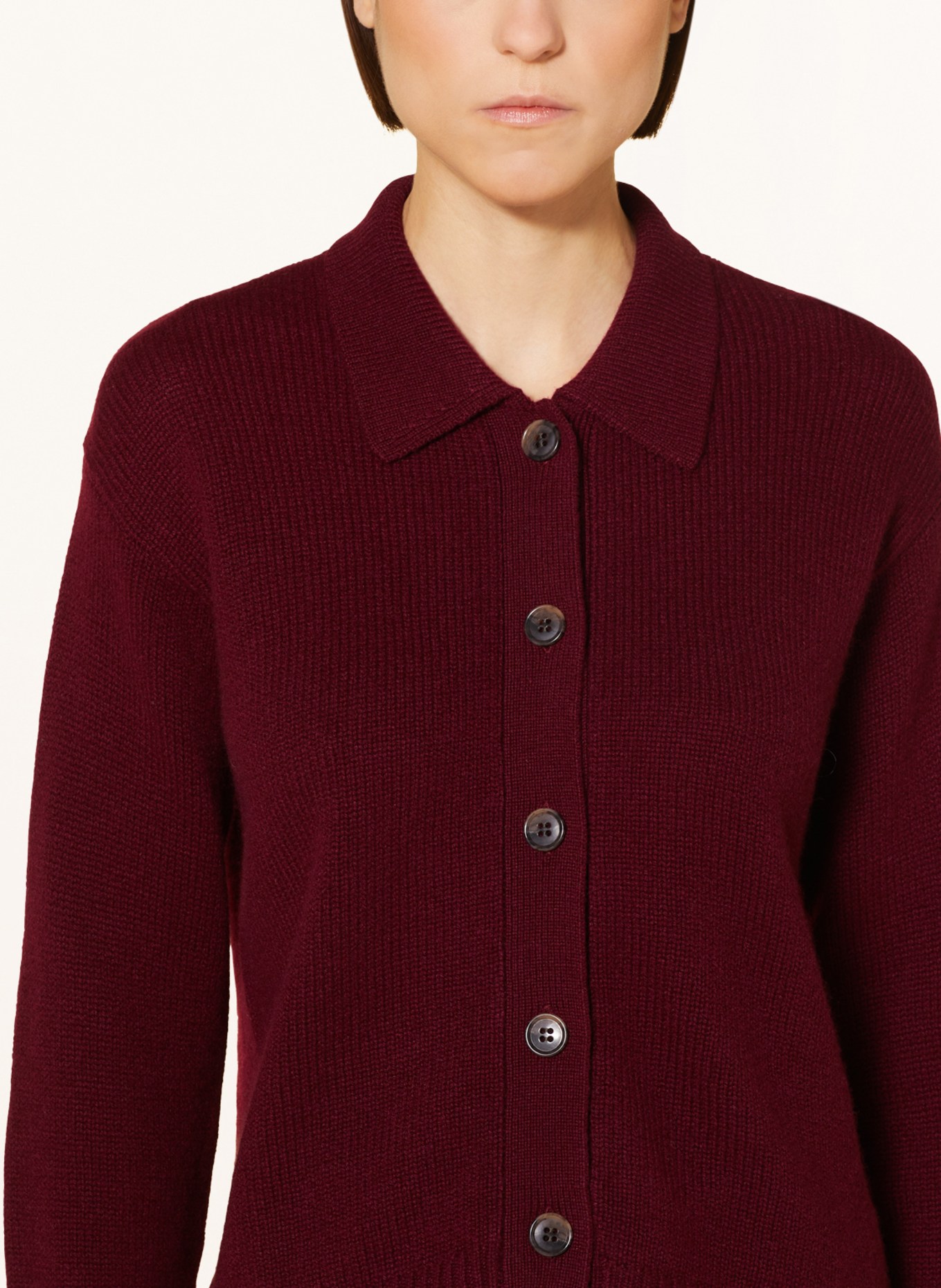 LISA YANG Cardigan LENNY made of cashmere, Color: DARK RED (Image 4)
