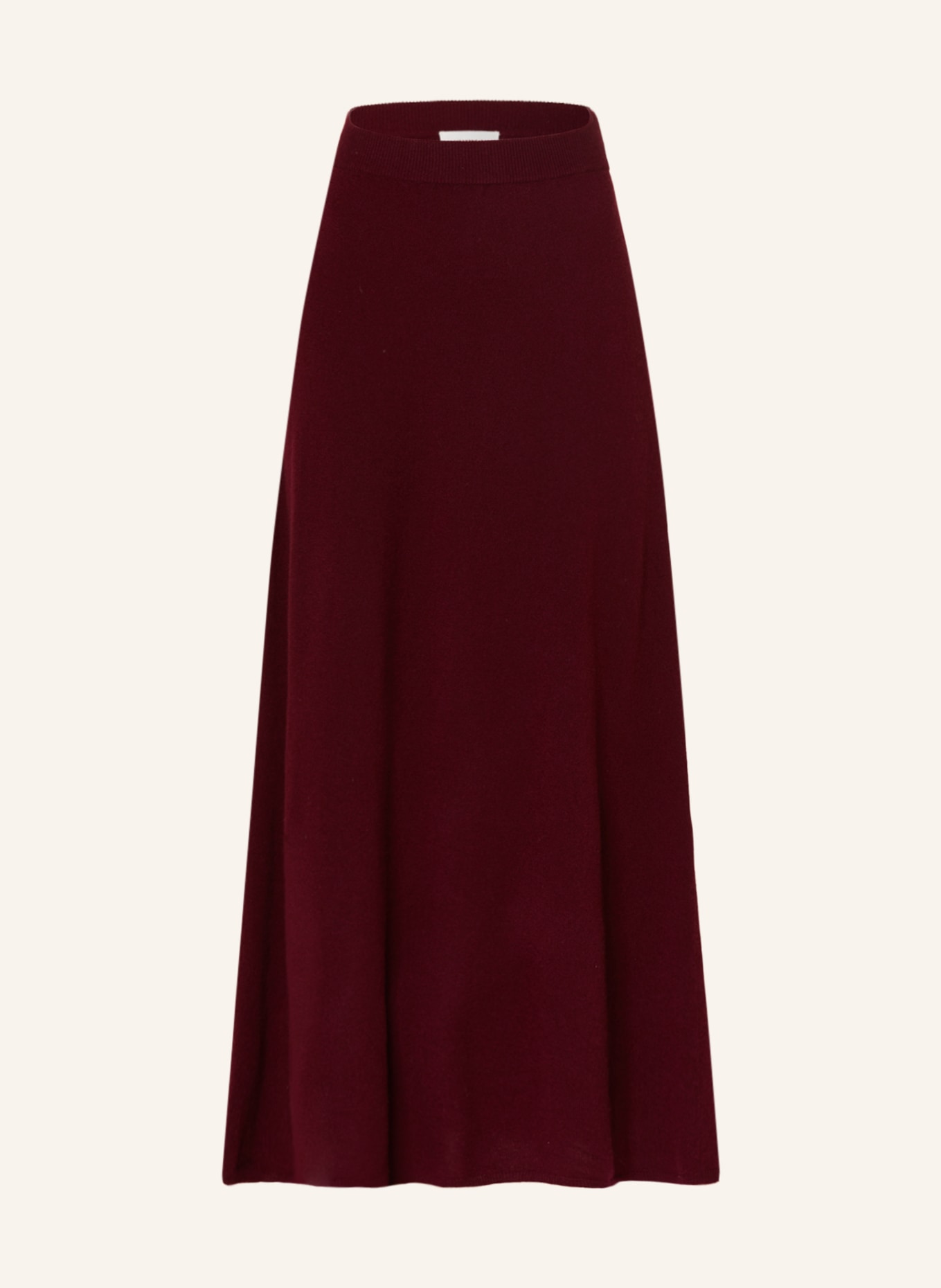 LISA YANG Úpletová sukně DOLLY z kašmíru, Barva: TMAVĚ ČERVENÁ (Obrázek 1)
