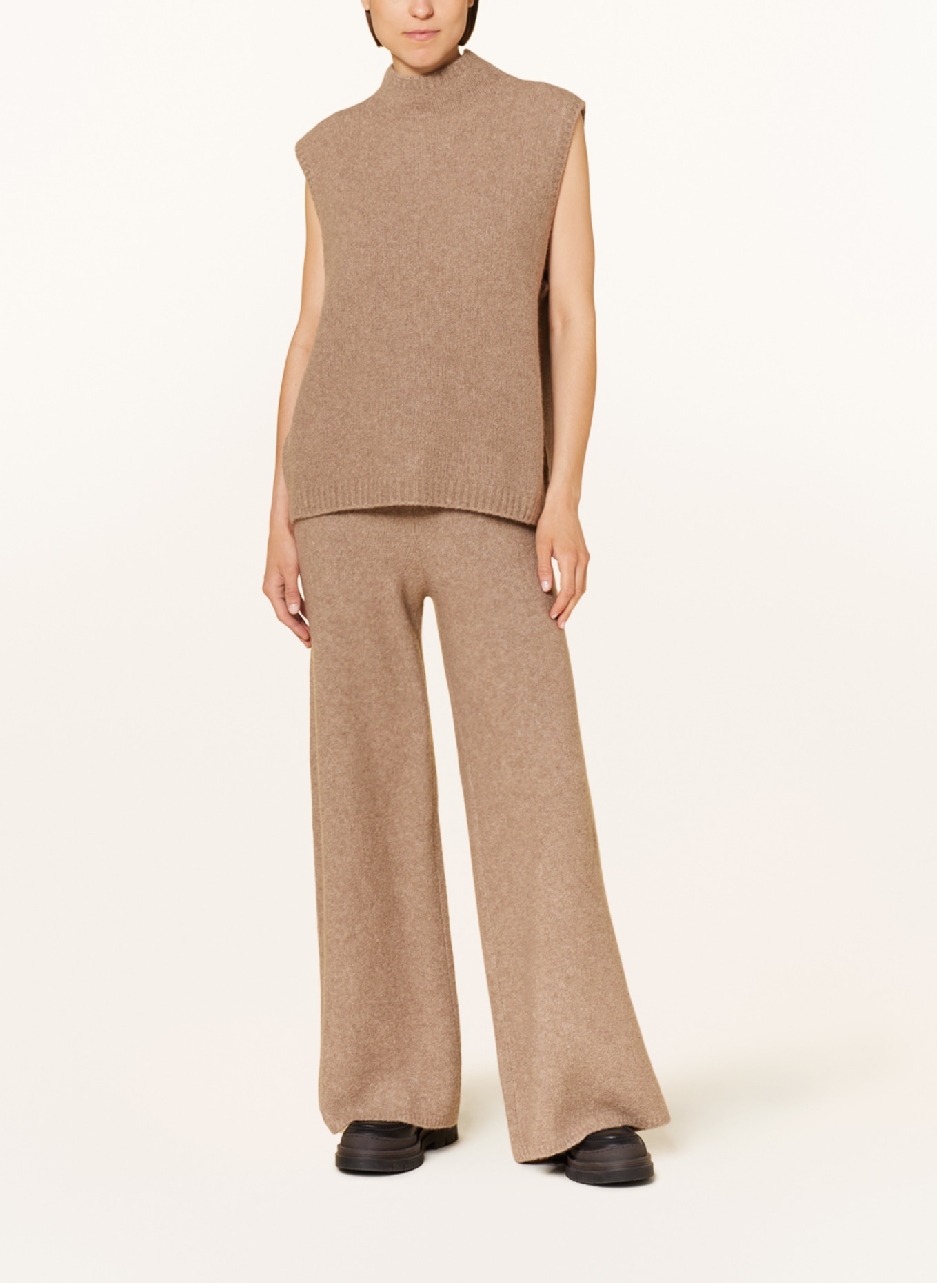 LISA YANG Cashmere knit trousers, Color: BEIGE (Image 2)