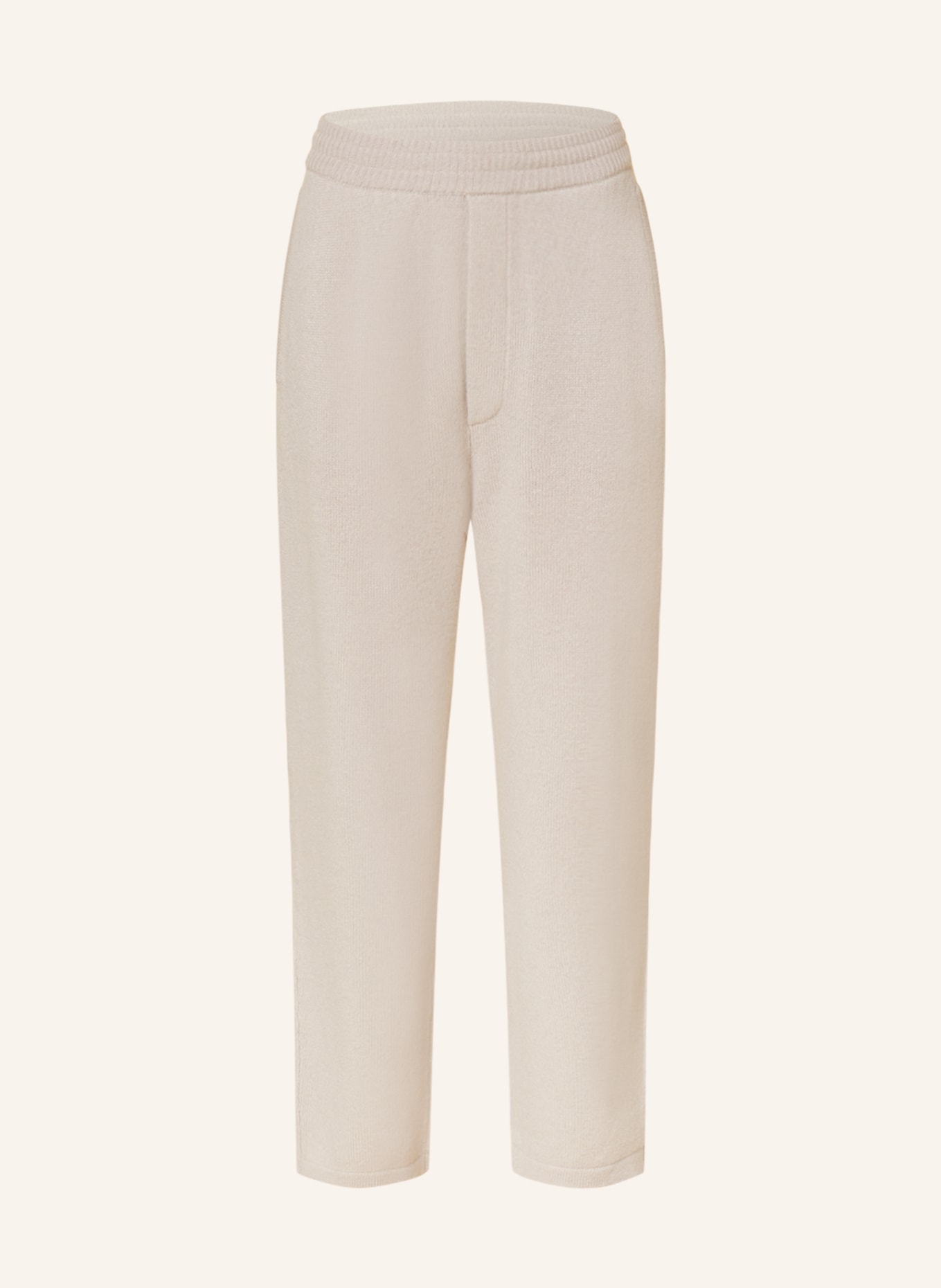 LISA YANG Knit trousers SUNDAY in jogger style in cashmere, Color: LIGHT GRAY (Image 1)