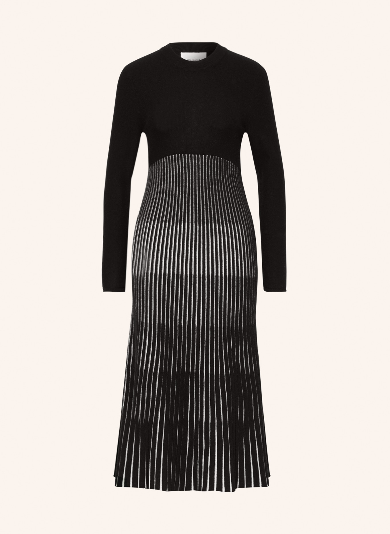 LISA YANG Knit dress FINLEY in cashmere, Color: BLACK/ WHITE (Image 1)